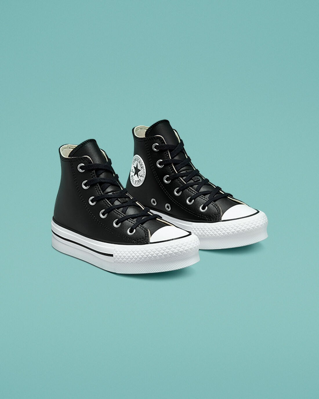 Converse Chuck Taylor All Star Lift Platform Lány Magasszárú Cipő Fekete/Bézs Fehér | HU05187