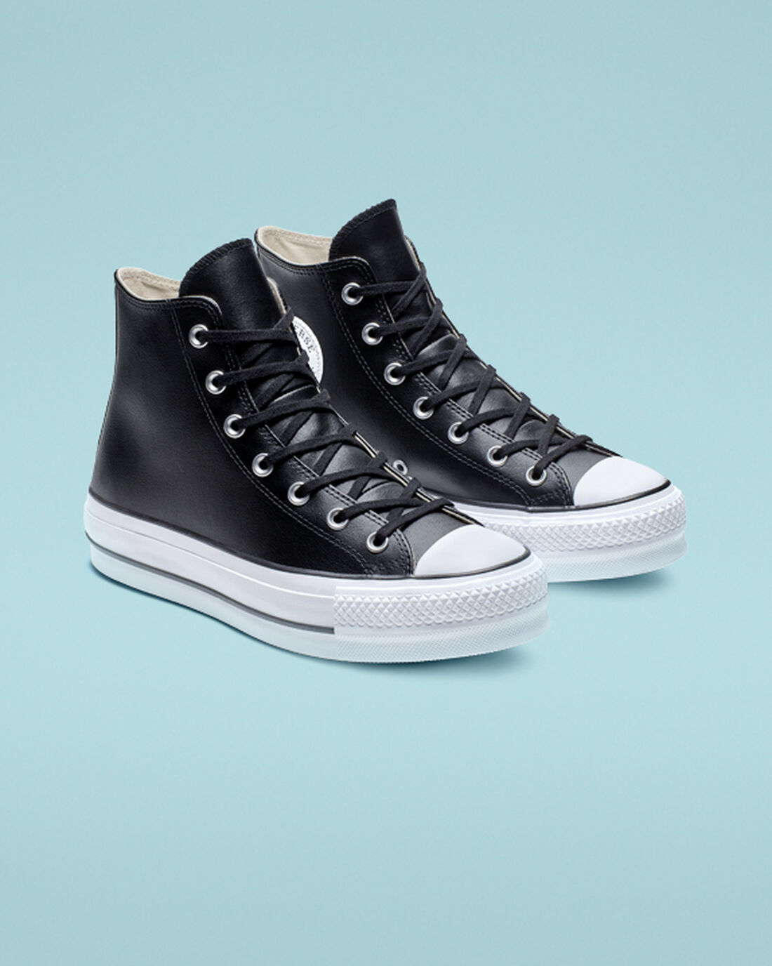 Converse Chuck Taylor All Star Lift Platform Női Magasszárú Cipő Fekete/Fehér | HU15673