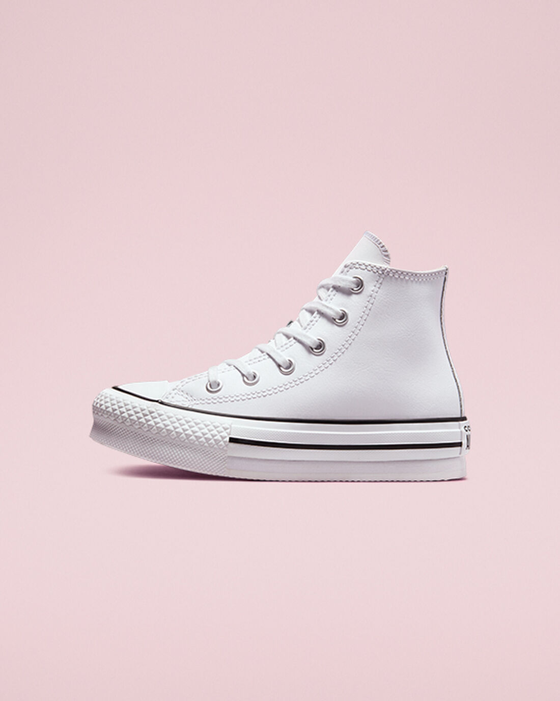 Converse Chuck Taylor All Star Lift Platform Lány Magasszárú Cipő Fehér/Bézs Fehér/Fekete | HU39451