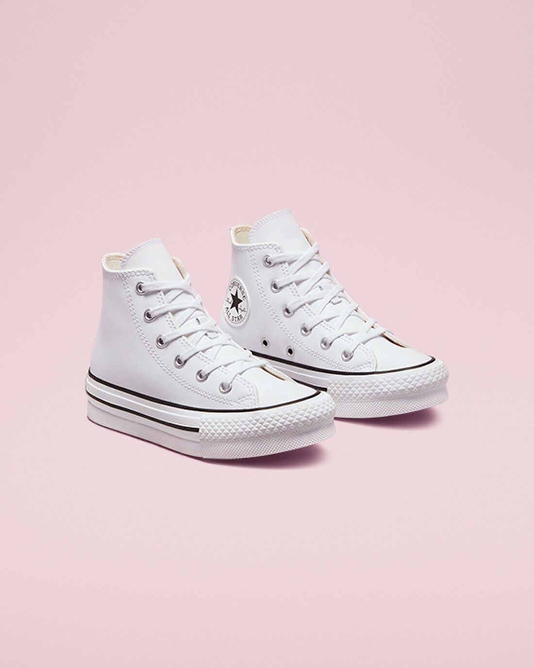 Converse Chuck Taylor All Star Lift Platform Lány Magasszárú Cipő Fehér/Bézs Fehér/Fekete | HU39451