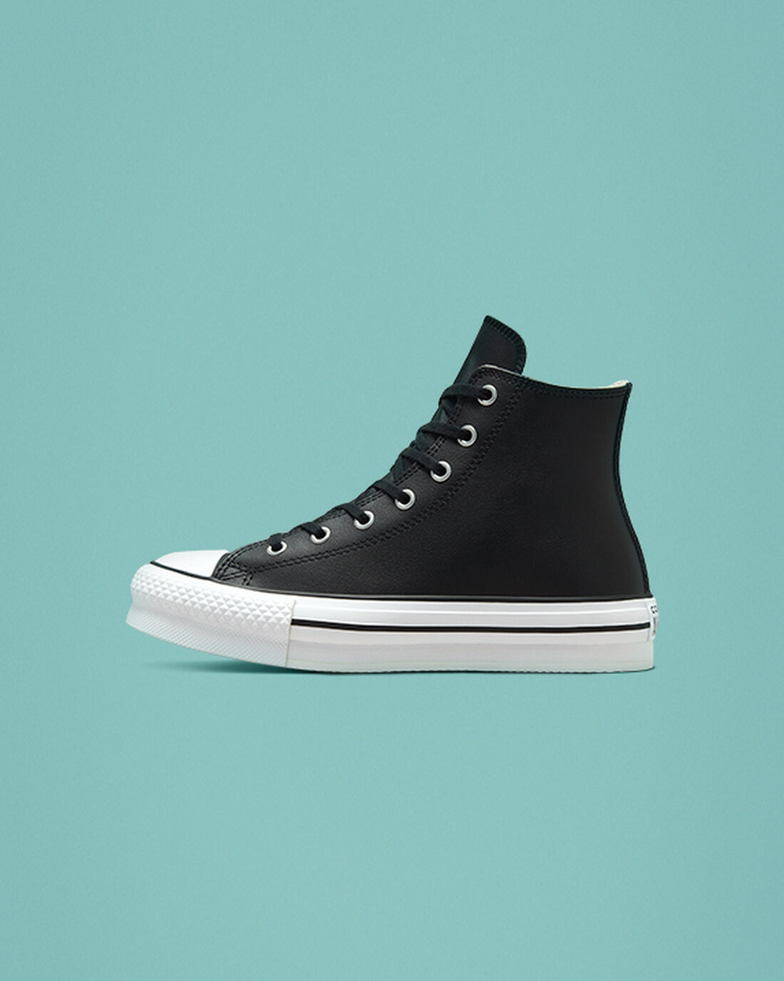 Converse Chuck Taylor All Star Lift Platform Fiú Magasszárú Cipő Fekete/Bézs Fehér | HU75603