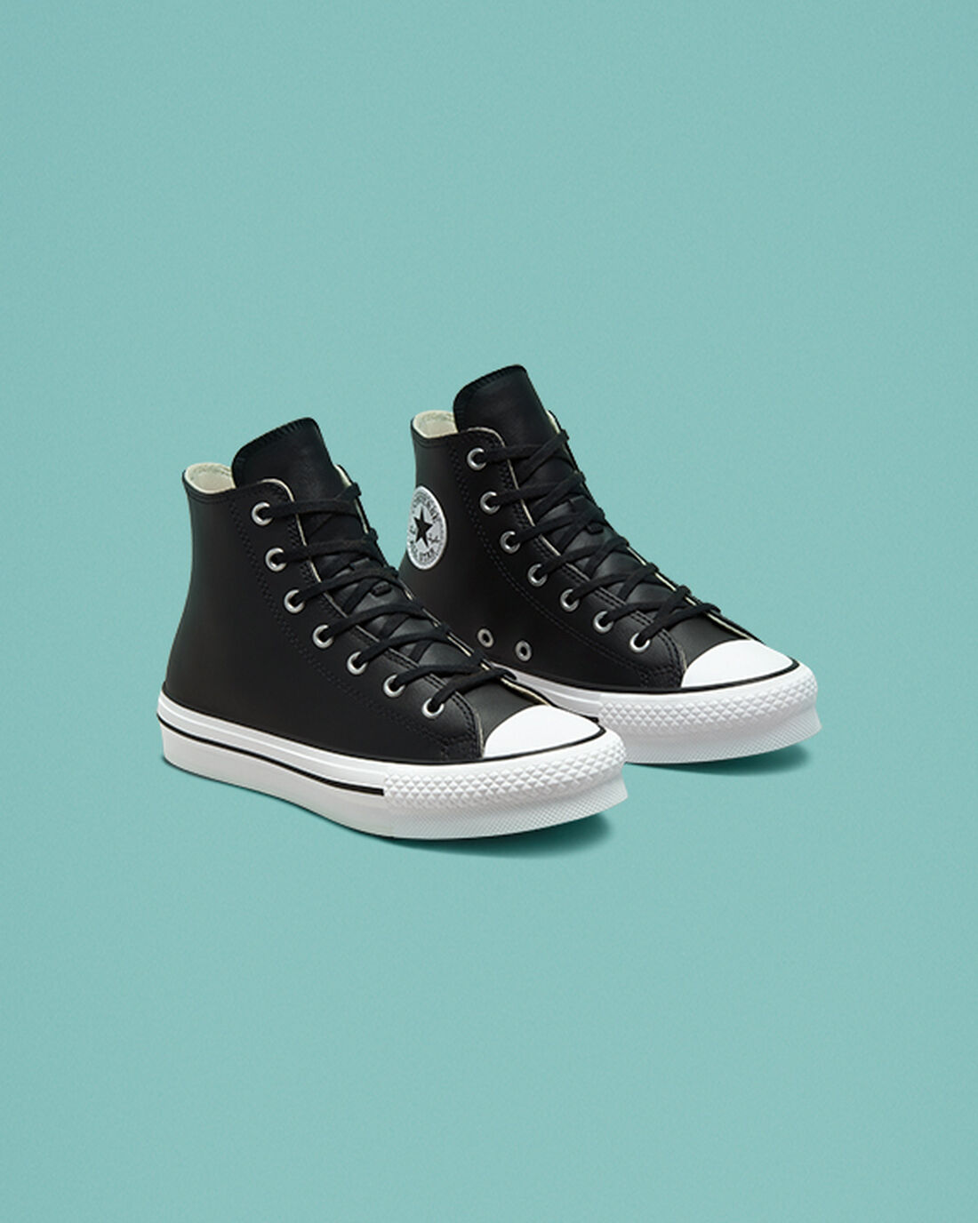 Converse Chuck Taylor All Star Lift Platform Fiú Magasszárú Cipő Fekete/Bézs Fehér | HU75603