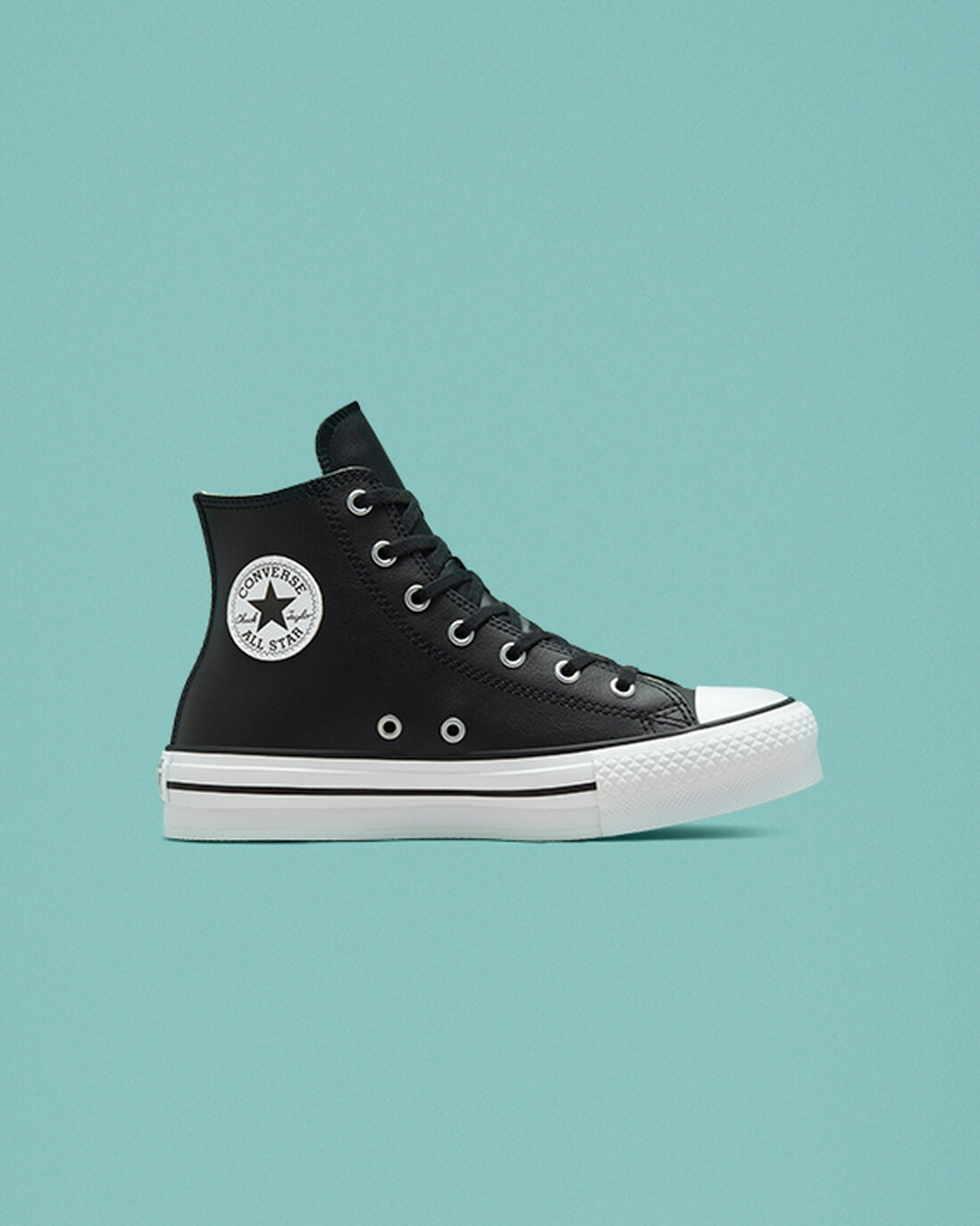 Converse Chuck Taylor All Star Lift Platform Fiú Magasszárú Cipő Fekete/Bézs Fehér | HU75603