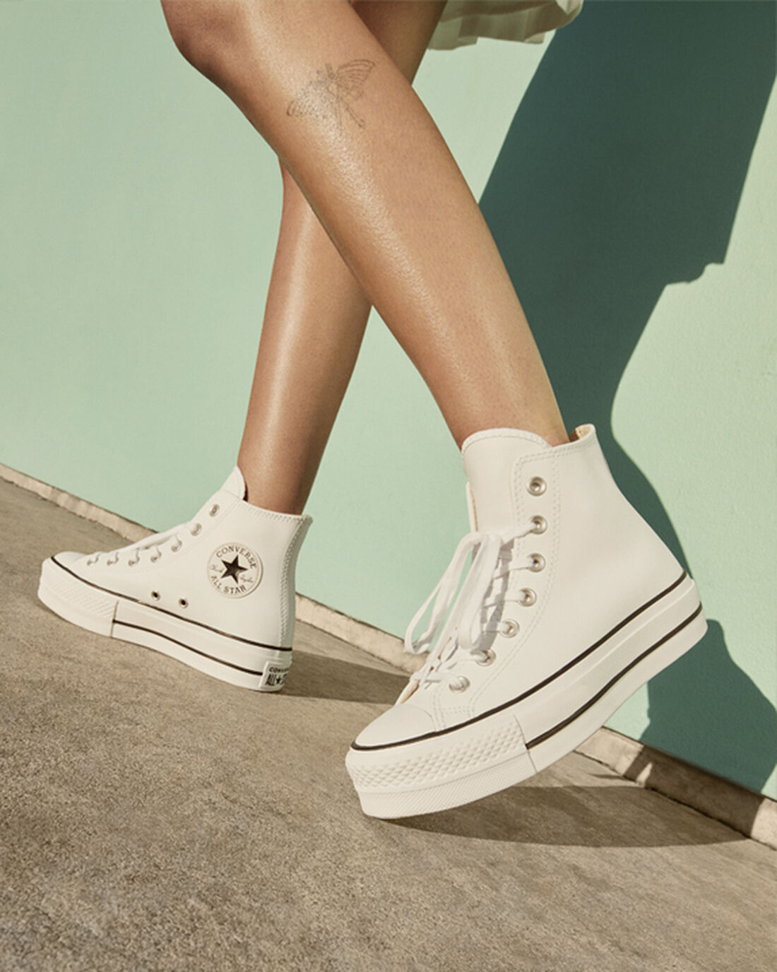 Converse Chuck Taylor All Star Lift Platform Női Magasszárú Cipő Fehér/Fekete/Fehér | HU89045