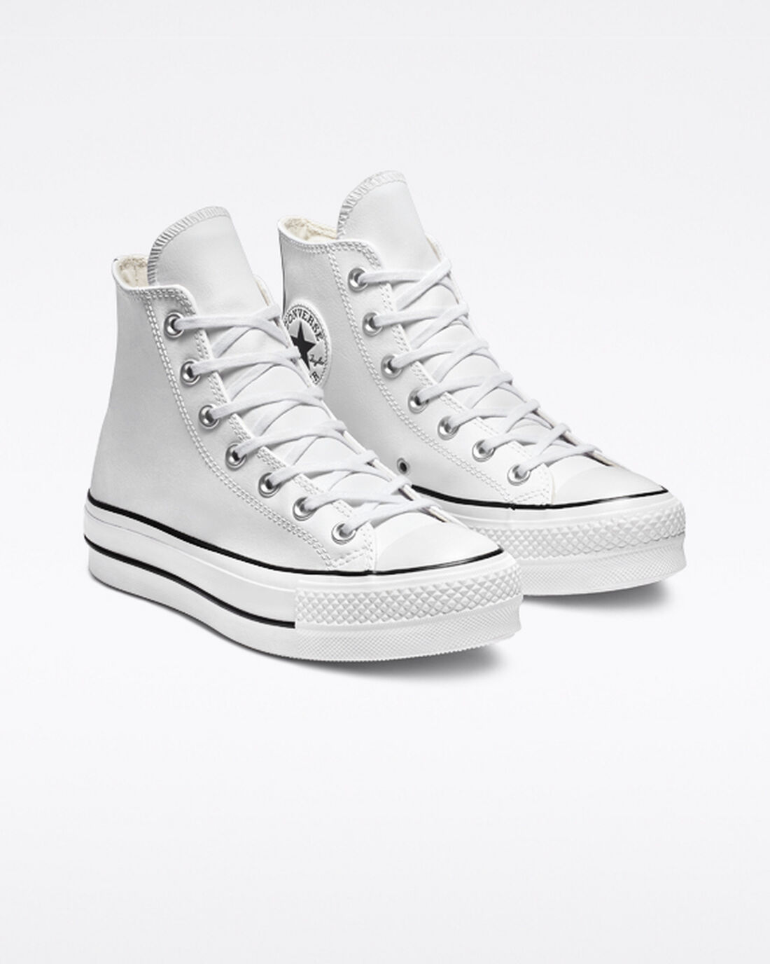 Converse Chuck Taylor All Star Lift Platform Női Magasszárú Cipő Fehér/Fekete/Fehér | HU89045