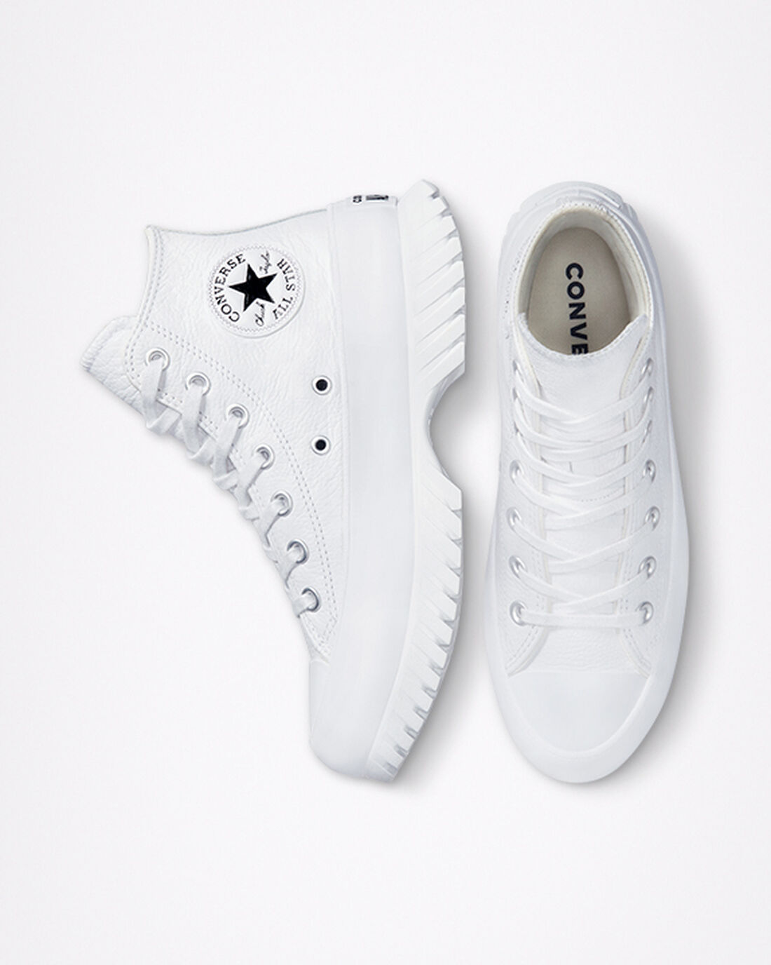 Converse Chuck Taylor All Star Lugged 2.0 Bőr Női Magasszárú Cipő Fehér/Fekete | HU10387