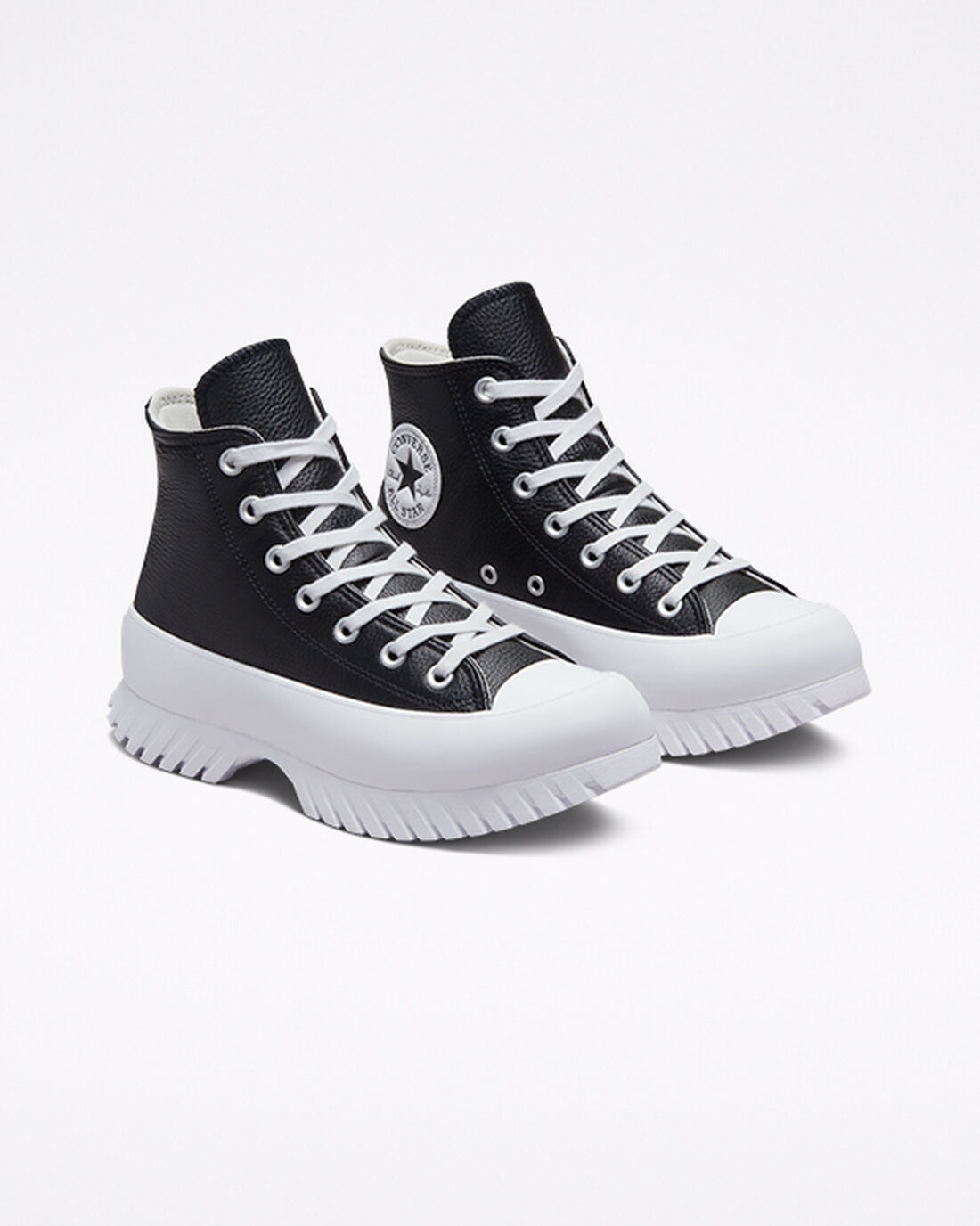 Converse Chuck Taylor All Star Lugged 2.0 Bőr Női Magasszárú Cipő Fekete/Fehér | HU23961