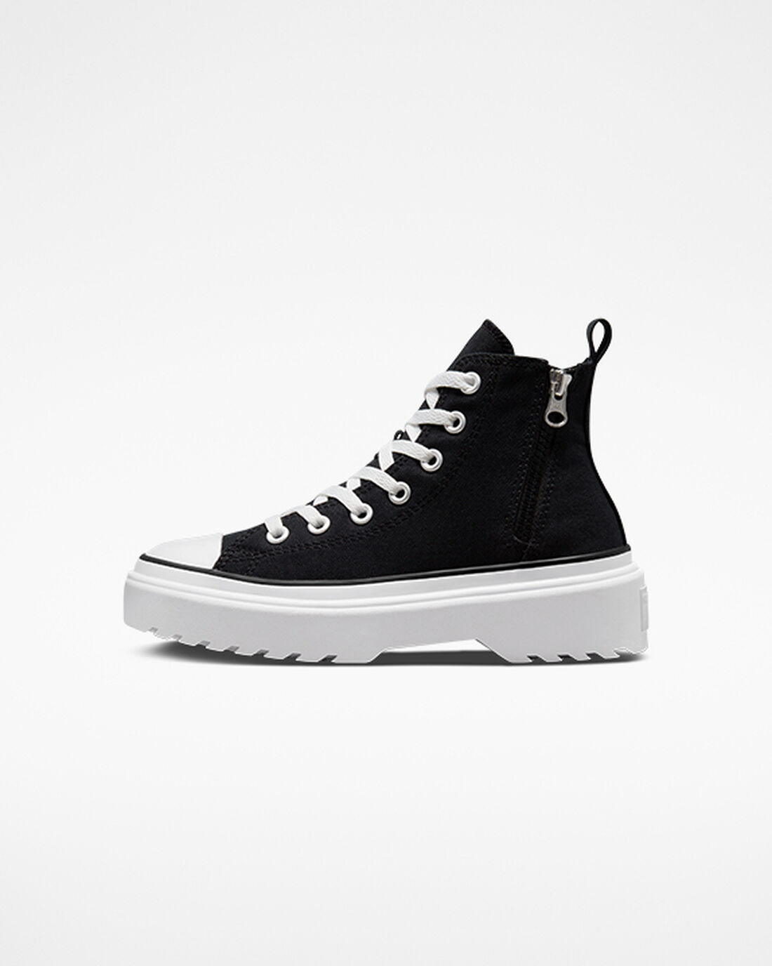 Converse Chuck Taylor All Star Lugged Lift Lány Magasszárú Cipő Fekete/Fehér | HU01236