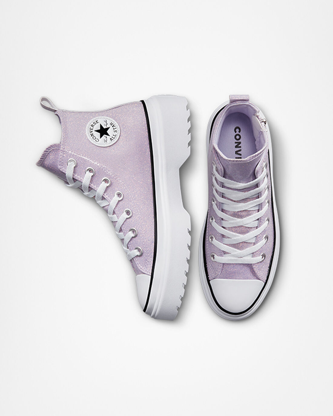 Converse Chuck Taylor All Star Lugged Lift Lány Magasszárú Cipő Lila/Fehér/Fekete | HU04379