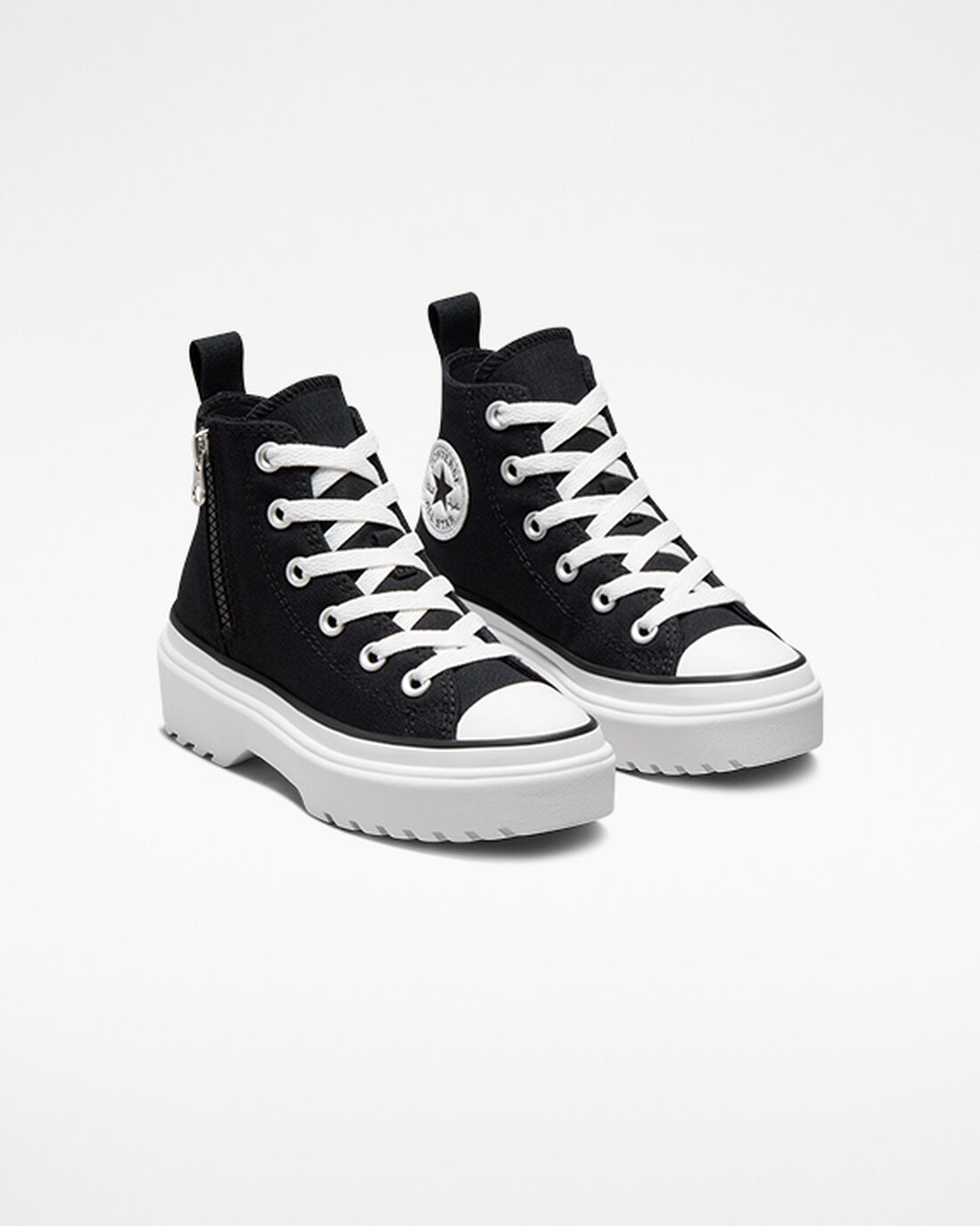 Converse Chuck Taylor All Star Lugged Lift Lány Magasszárú Cipő Fekete/Fehér | HU21675