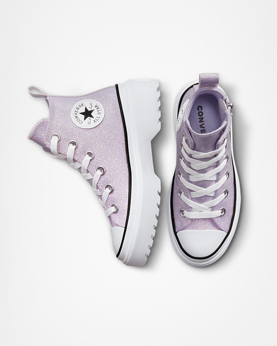 Converse Chuck Taylor All Star Lugged Lift Lány Magasszárú Cipő Lila/Fehér/Fekete | HU31976