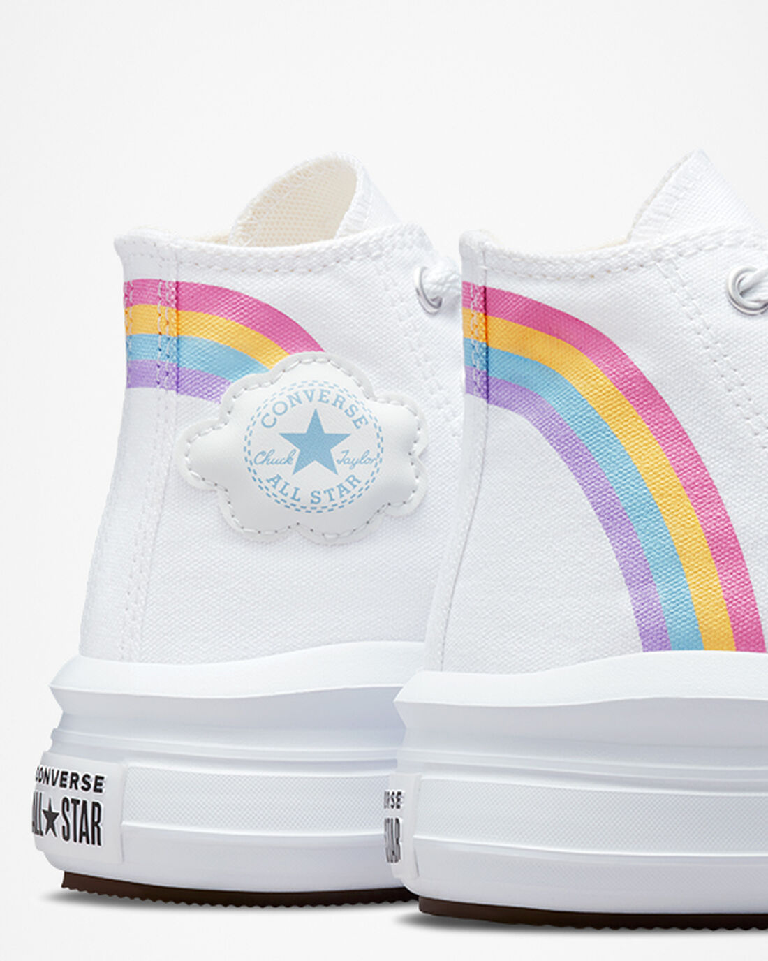 Converse Chuck Taylor All Star Move Lány Magasszárú Cipő Fehér/Kék/Rózsaszín | HU14753