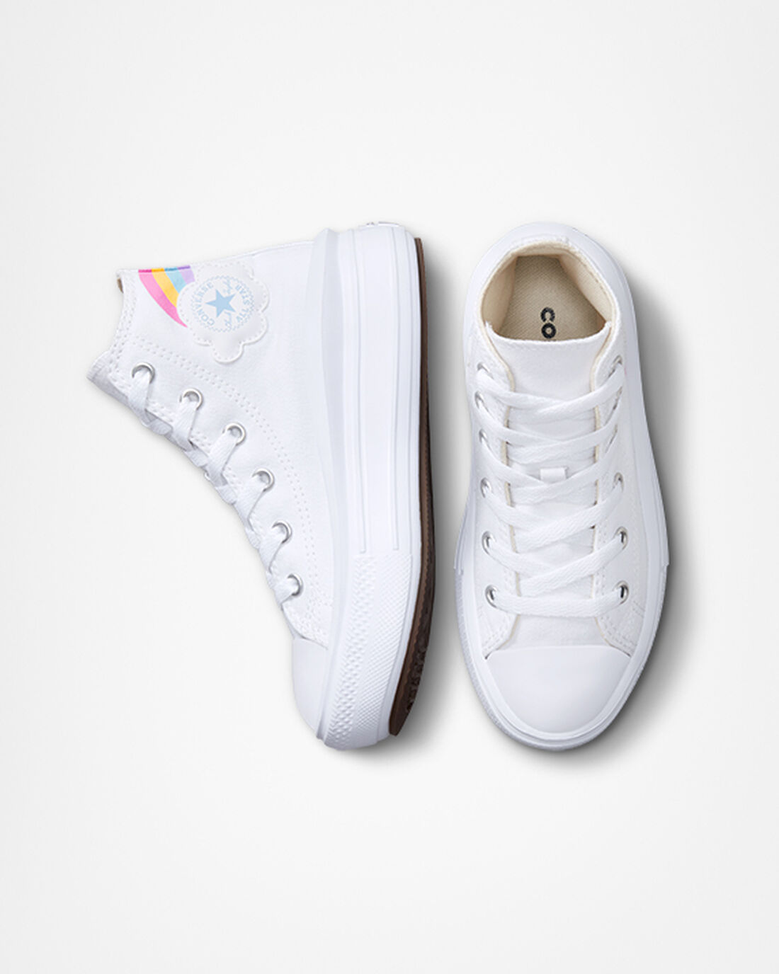 Converse Chuck Taylor All Star Move Lány Magasszárú Cipő Fehér/Kék/Rózsaszín | HU14753