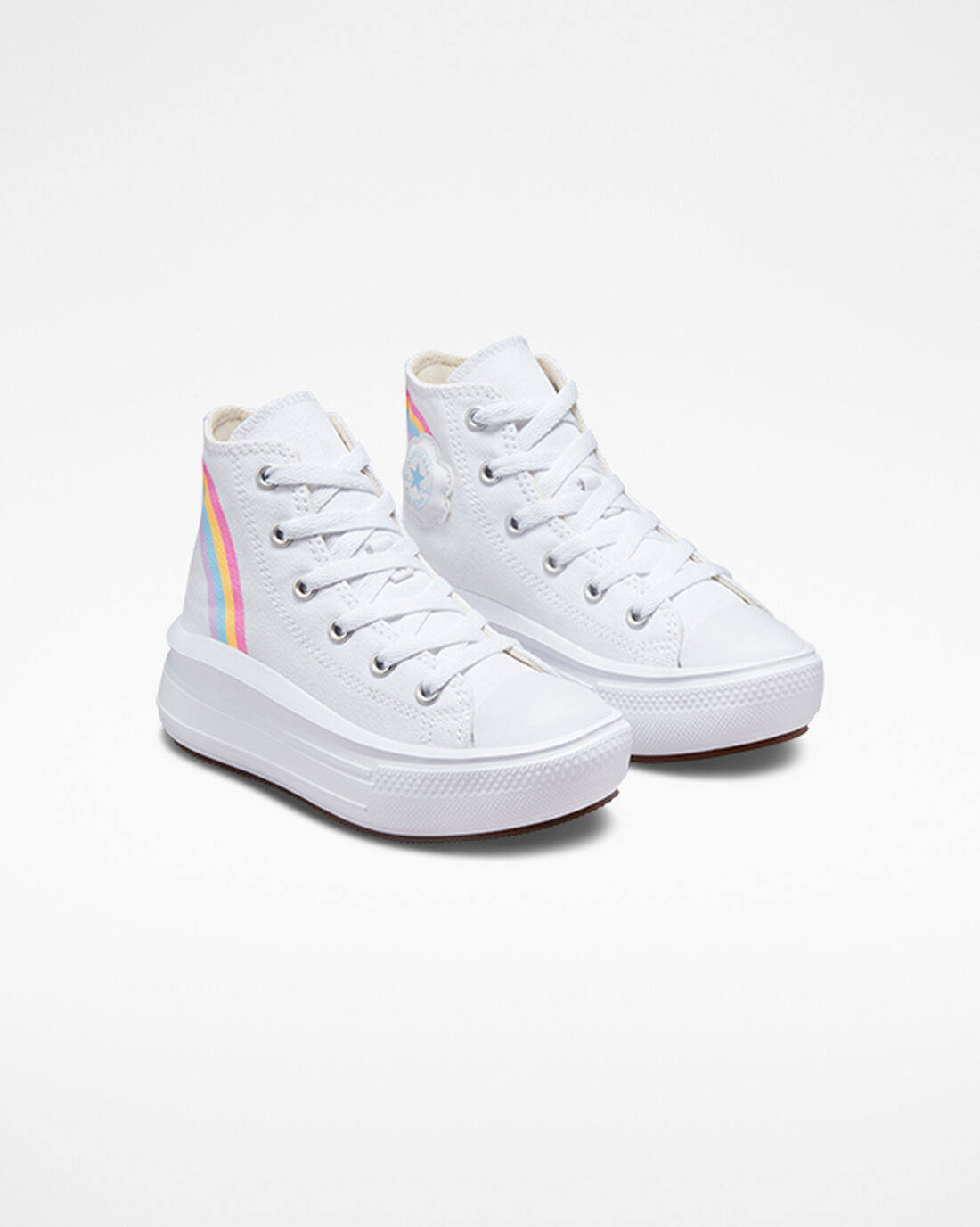 Converse Chuck Taylor All Star Move Lány Magasszárú Cipő Fehér/Kék/Rózsaszín | HU14753