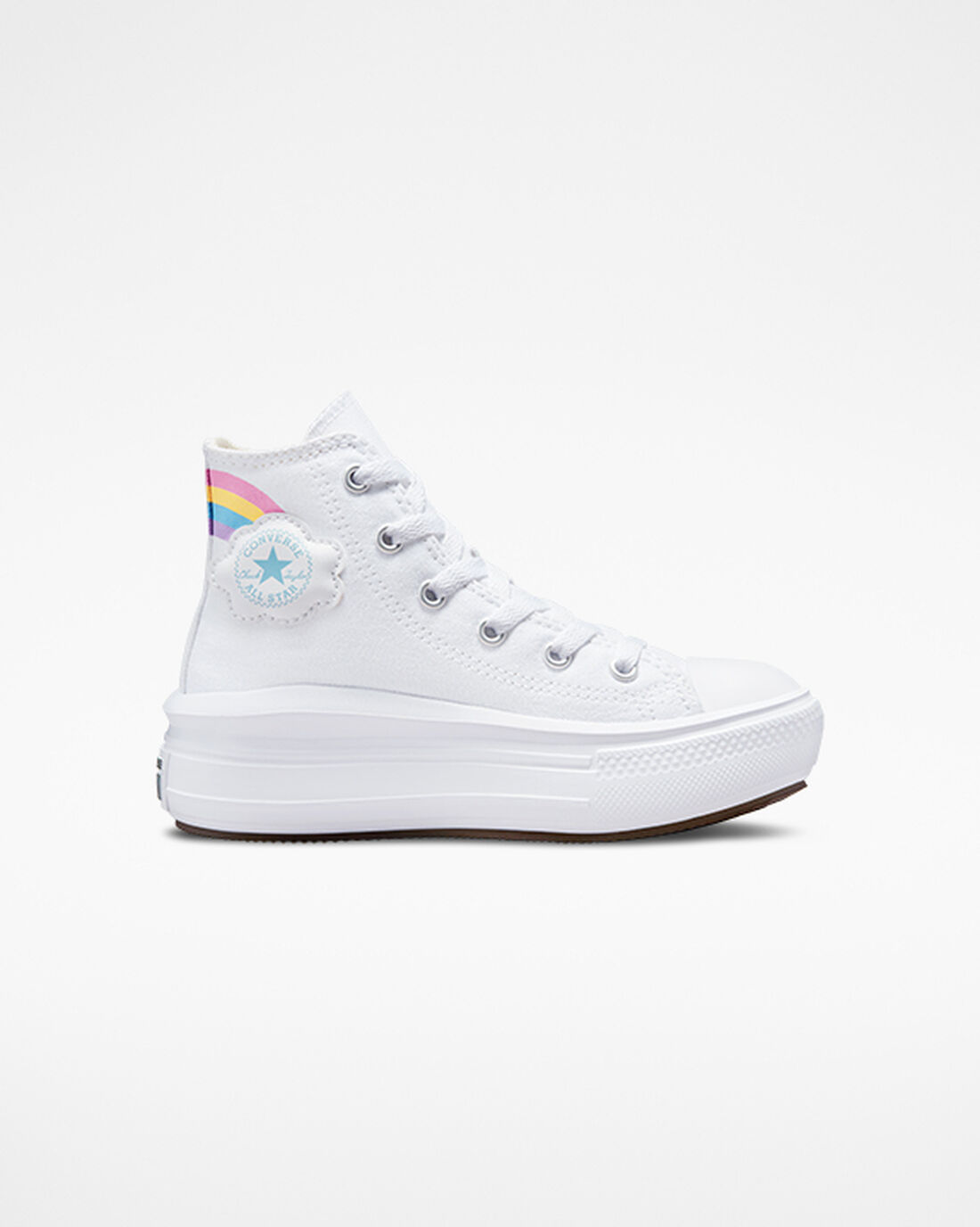 Converse Chuck Taylor All Star Move Lány Magasszárú Cipő Fehér/Kék/Rózsaszín | HU14753