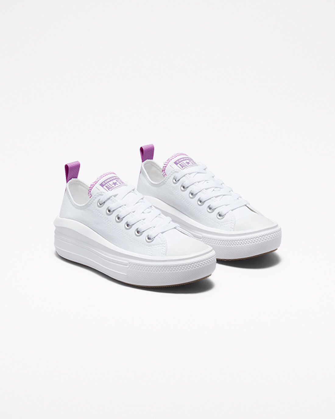 Converse Chuck Taylor All Star Move Lány Tornacipő Fehér/Lila/Fehér | HU34987