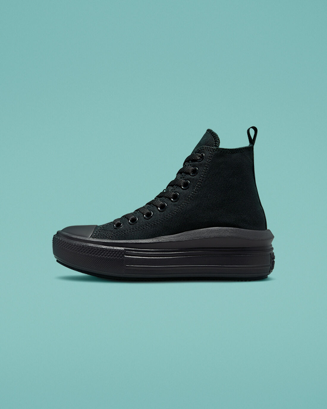 Converse Chuck Taylor All Star Move Lány Magasszárú Cipő Fekete/Szürke | HU37029