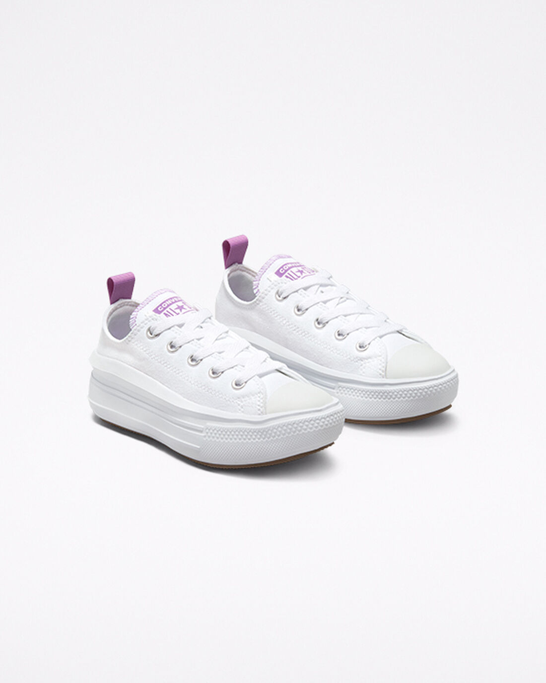 Converse Chuck Taylor All Star Move Lány Tornacipő Fehér/Lila/Fehér | HU62451