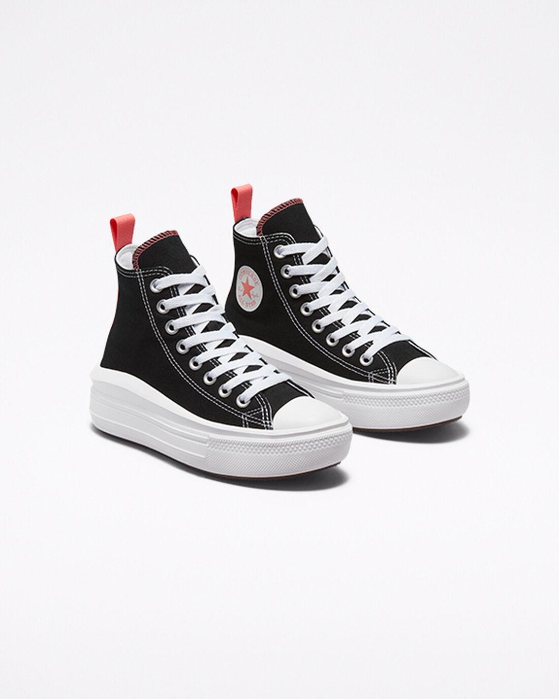 Converse Chuck Taylor All Star Move Lány Magasszárú Cipő Fekete/Rózsaszín/Fehér | HU67251