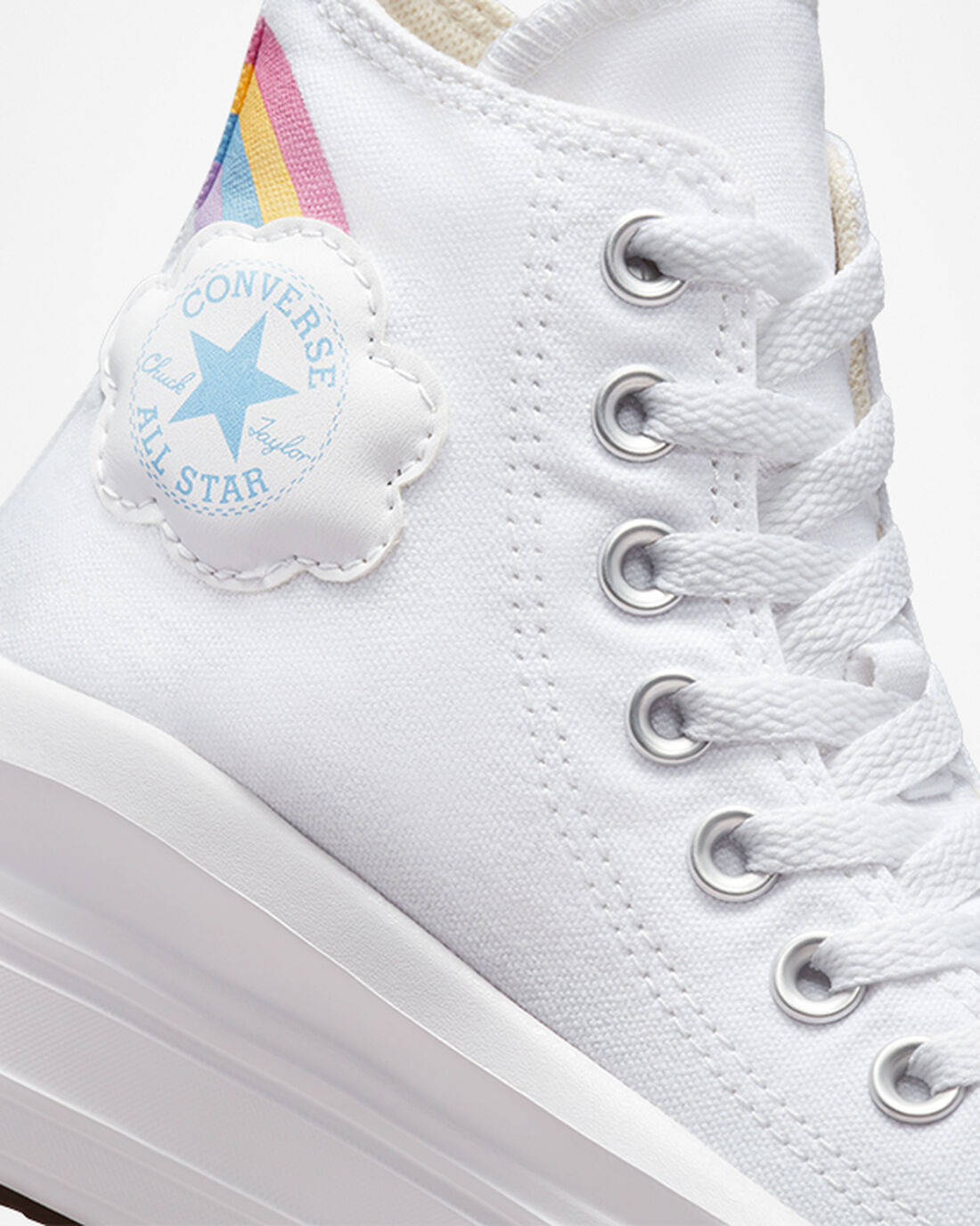 Converse Chuck Taylor All Star Move Lány Magasszárú Cipő Fehér/Kék/Rózsaszín | HU79631