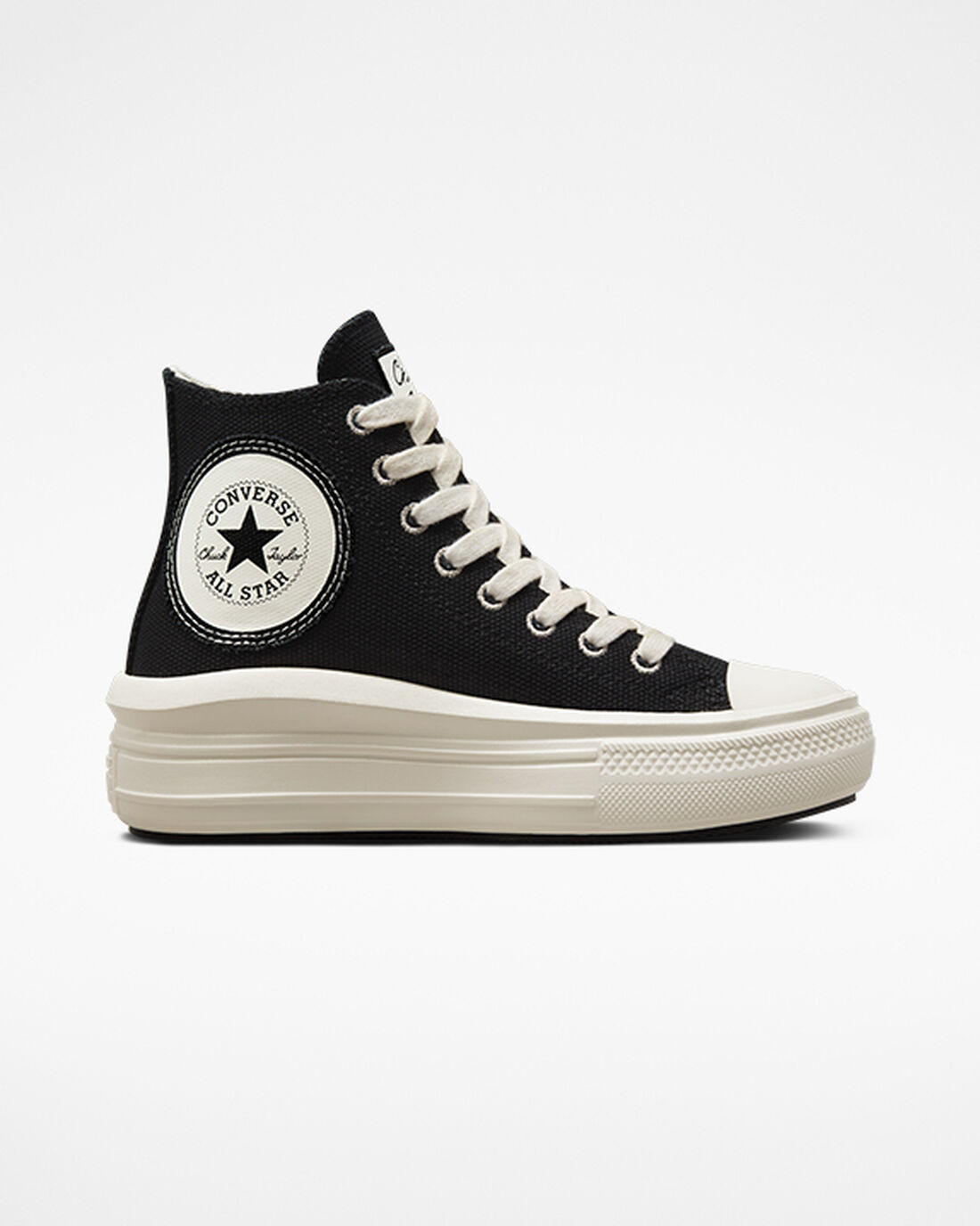 Converse Chuck Taylor All Star Move Női Magasszárú Cipő Fekete/Bézs Fehér | HU31659