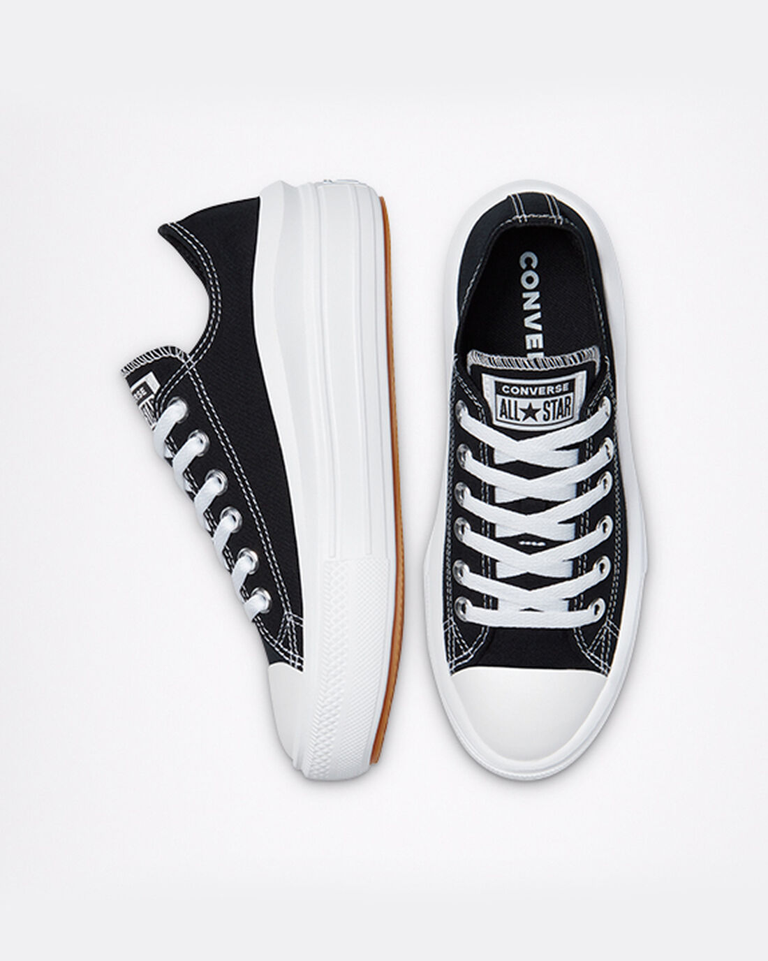 Converse Chuck Taylor All Star Move Női Tornacipő Fekete/Fehér | HU54201