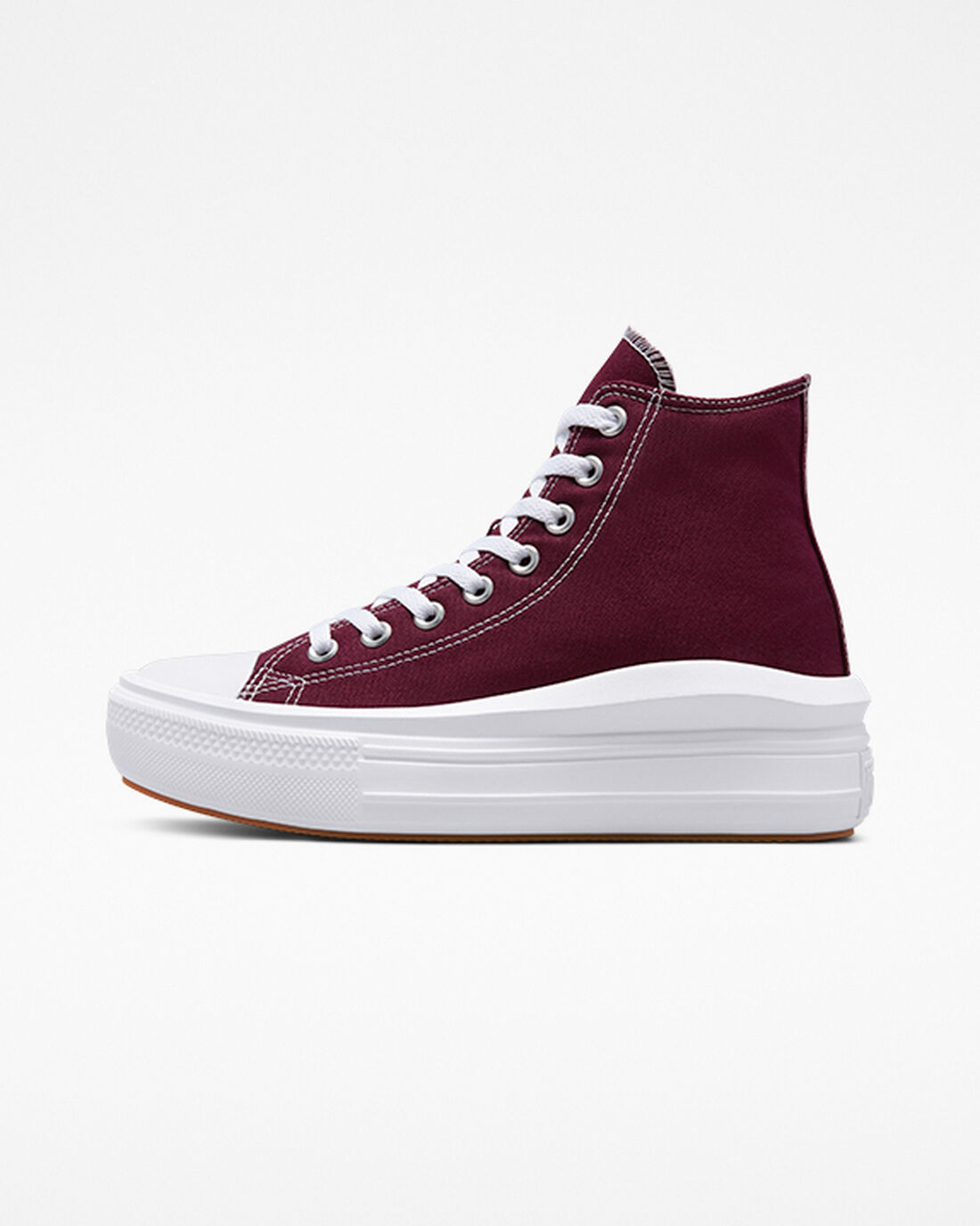 Converse Chuck Taylor All Star Move Női Magasszárú Cipő Sötét Piros/Fehér | HU60597