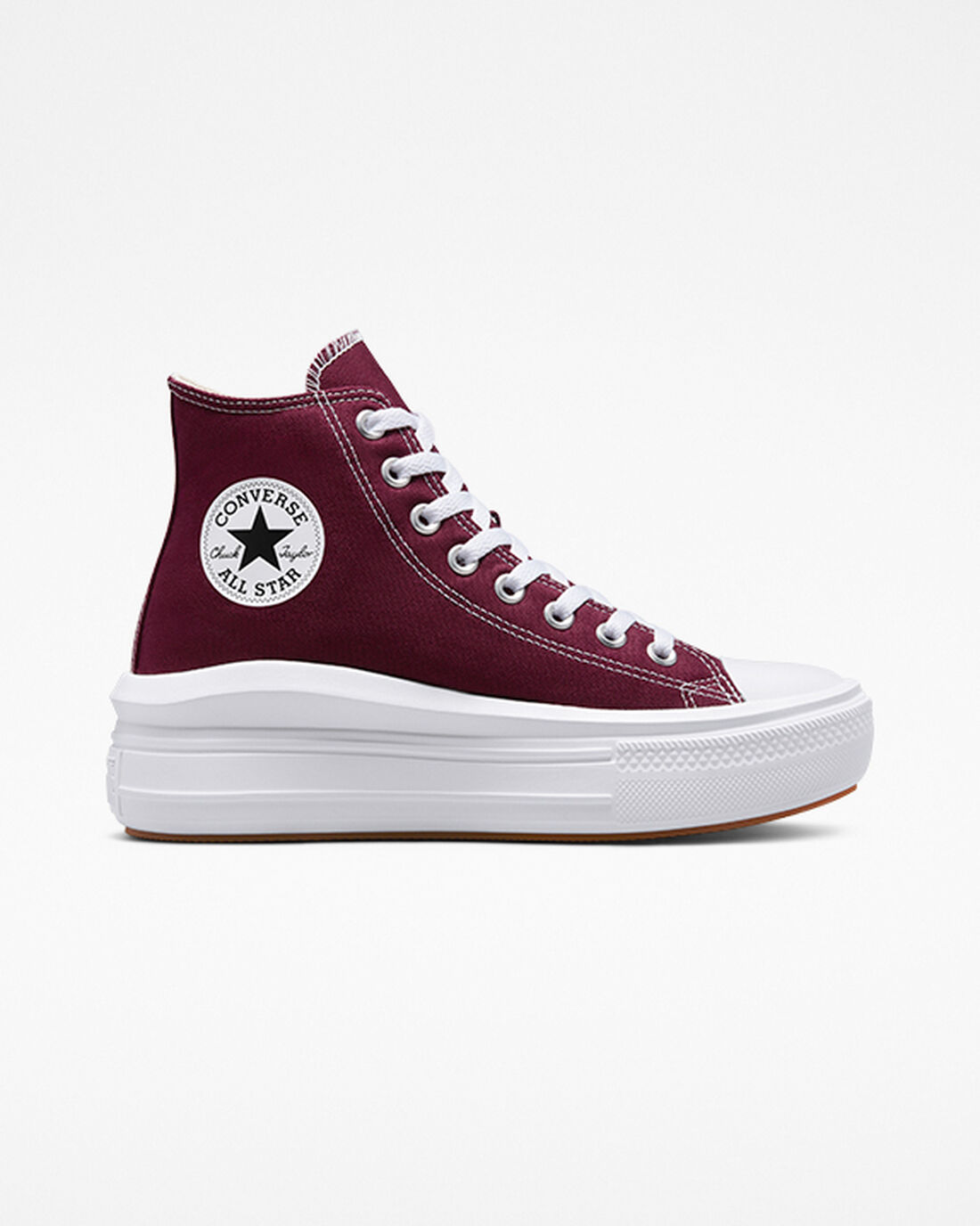 Converse Chuck Taylor All Star Move Női Magasszárú Cipő Sötét Piros/Fehér | HU60597