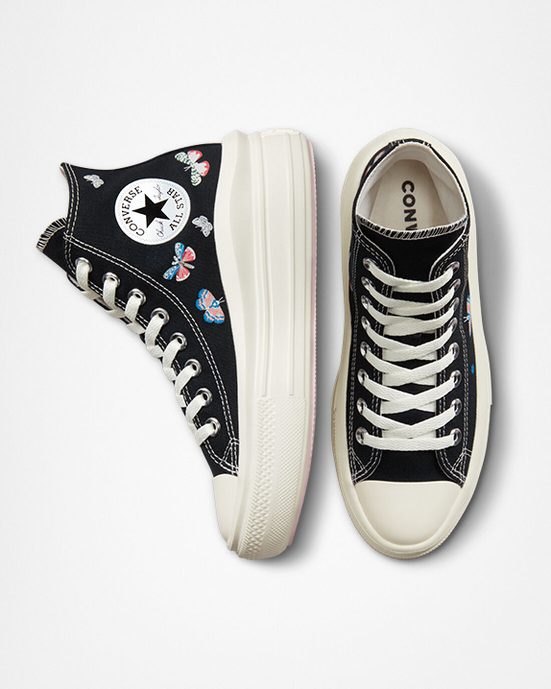 Converse Chuck Taylor All Star Move Női Magasszárú Cipő Fekete/Rózsaszín | HU65712