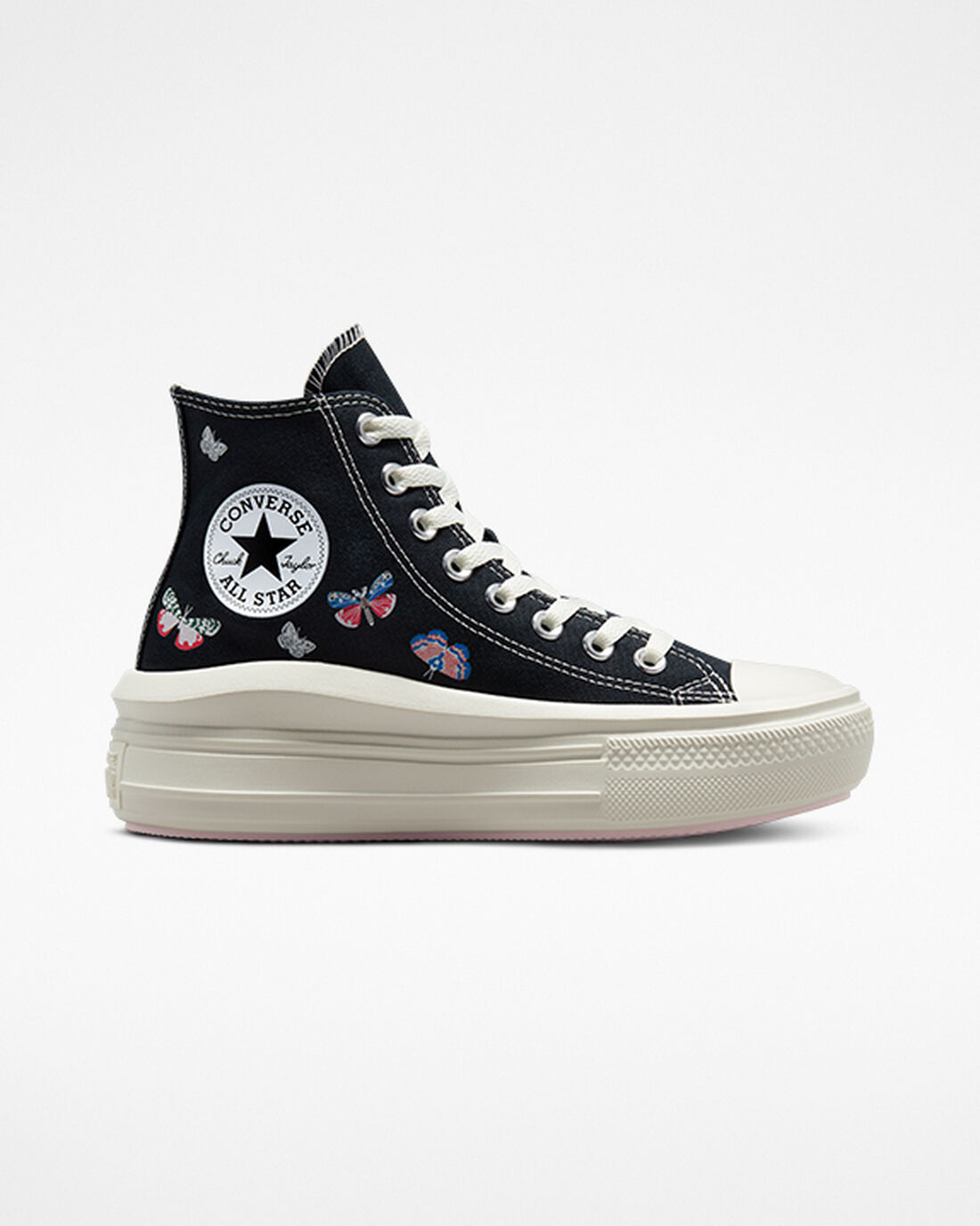 Converse Chuck Taylor All Star Move Női Magasszárú Cipő Fekete/Rózsaszín | HU65712