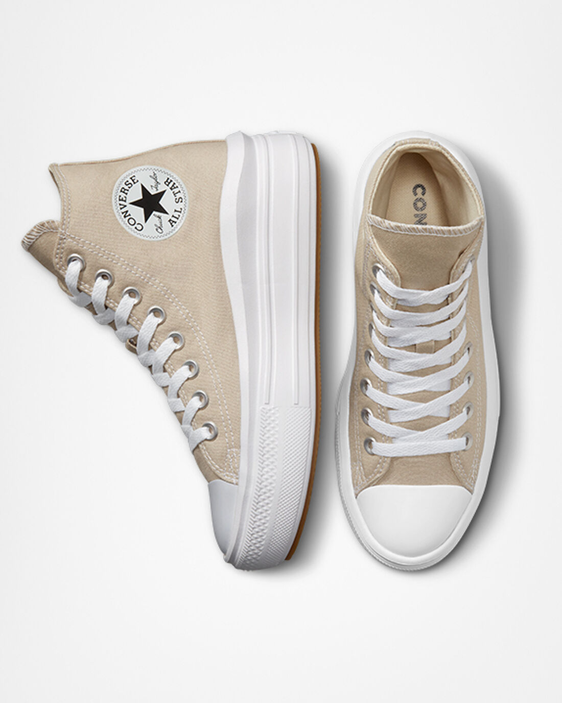 Converse Chuck Taylor All Star Move Női Magasszárú Cipő Szürke/Fehér/Szürke | HU76945