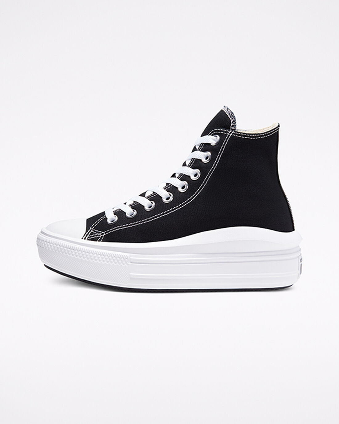 Converse Chuck Taylor All Star Move Női Magasszárú Cipő Fekete/Bézs Fehér | HU81064