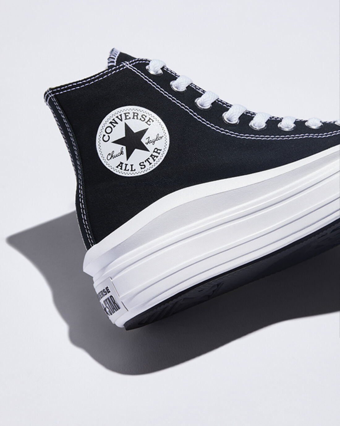 Converse Chuck Taylor All Star Move Női Magasszárú Cipő Fekete/Bézs Fehér | HU81064