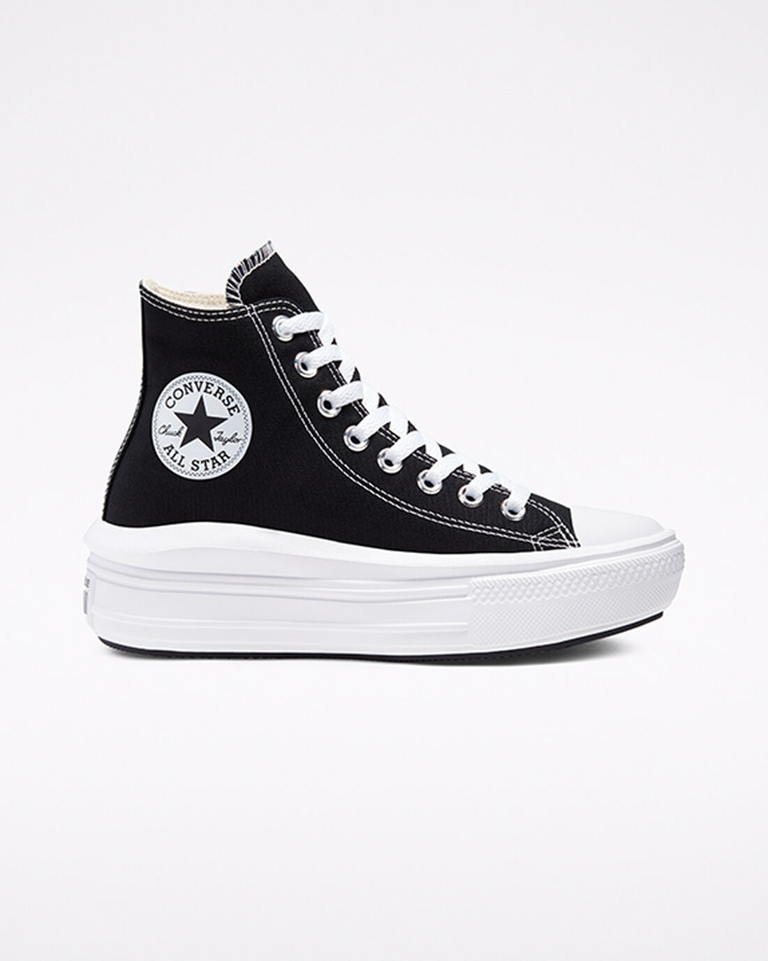 Converse Chuck Taylor All Star Move Női Magasszárú Cipő Fekete/Bézs Fehér | HU81064