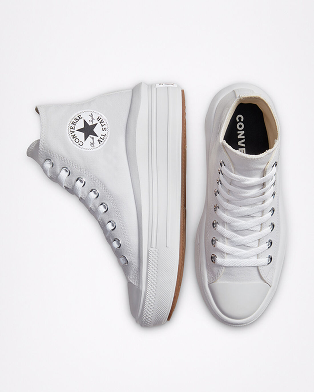 Converse Chuck Taylor All Star Move Női Magasszárú Cipő Fehér/Bézs Fehér/Fekete | HU94073