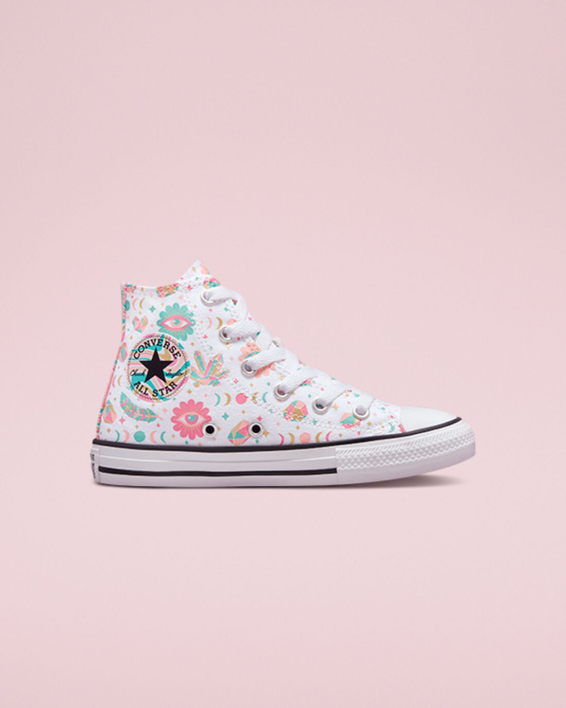 Converse Chuck Taylor All Star Mystic Gems Lány Magasszárú Cipő Fehér/Rózsaszín/Korall | HU19406