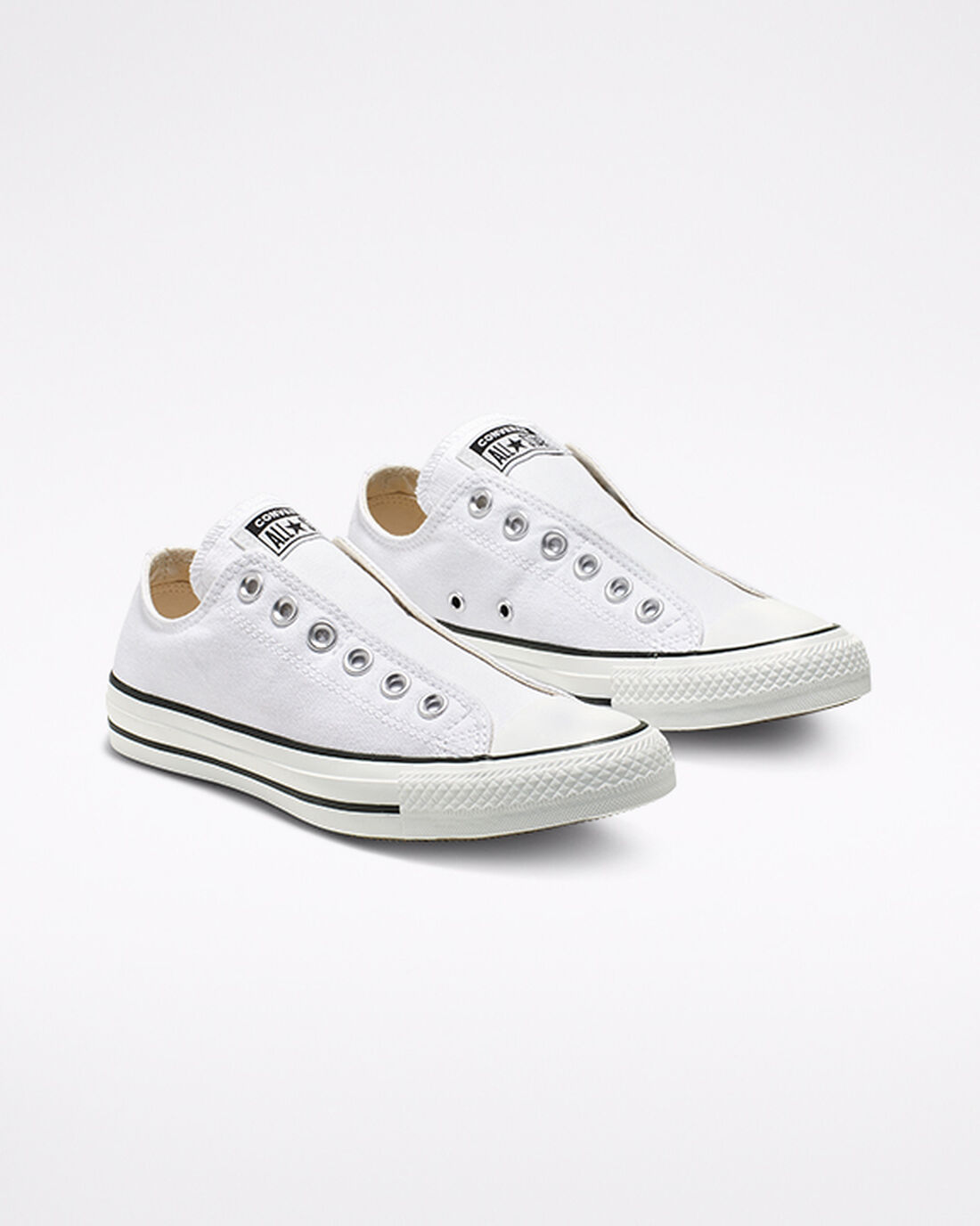 Converse Chuck Taylor All Star Női Slip On Cipő Fehér/Fekete/Fehér | HU52803