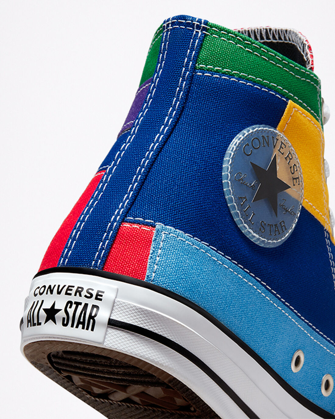 Converse Chuck Taylor All Star Patchwork Férfi Magasszárú Cipő Piros/Kék | HU64370