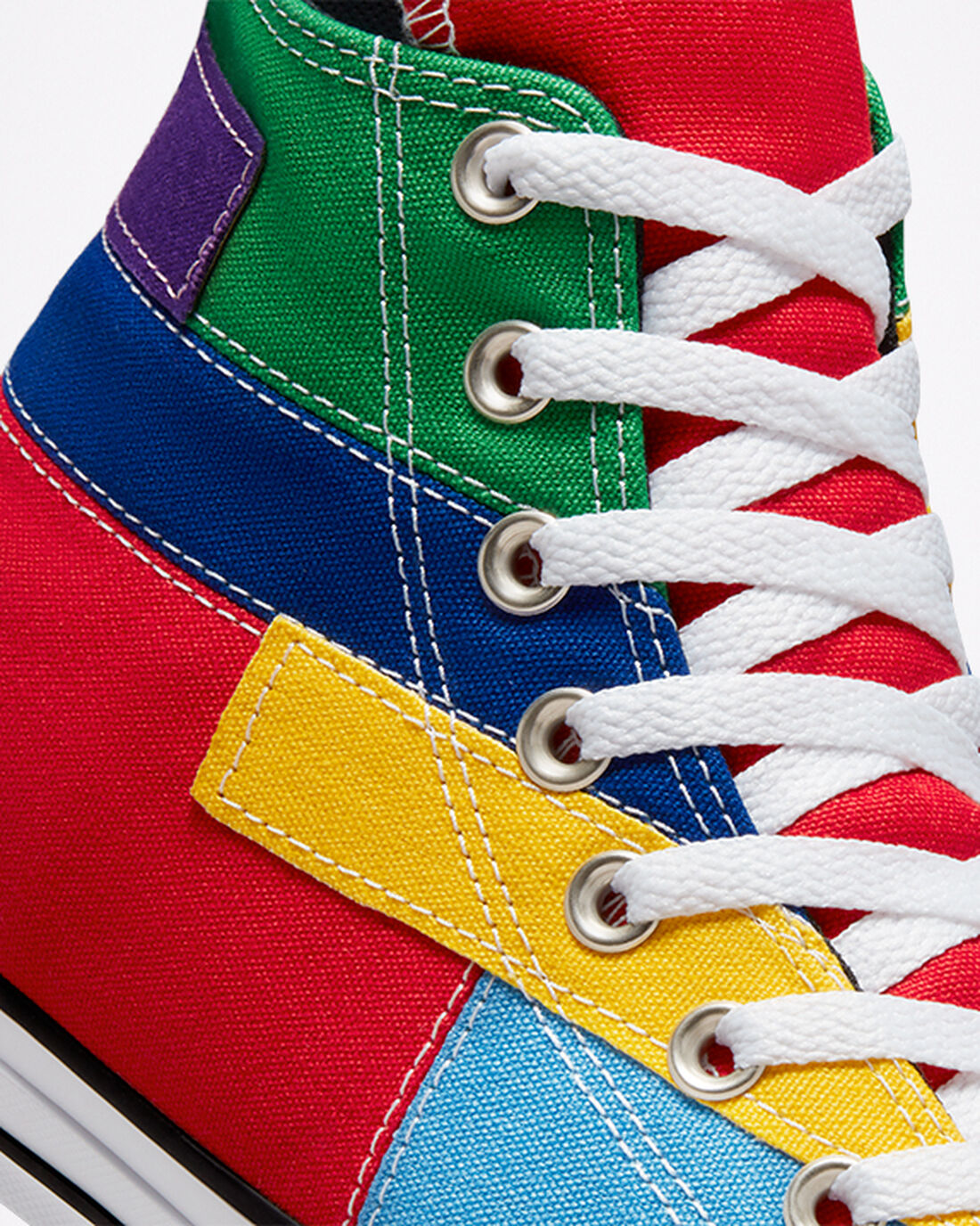 Converse Chuck Taylor All Star Patchwork Férfi Magasszárú Cipő Piros/Kék | HU64370