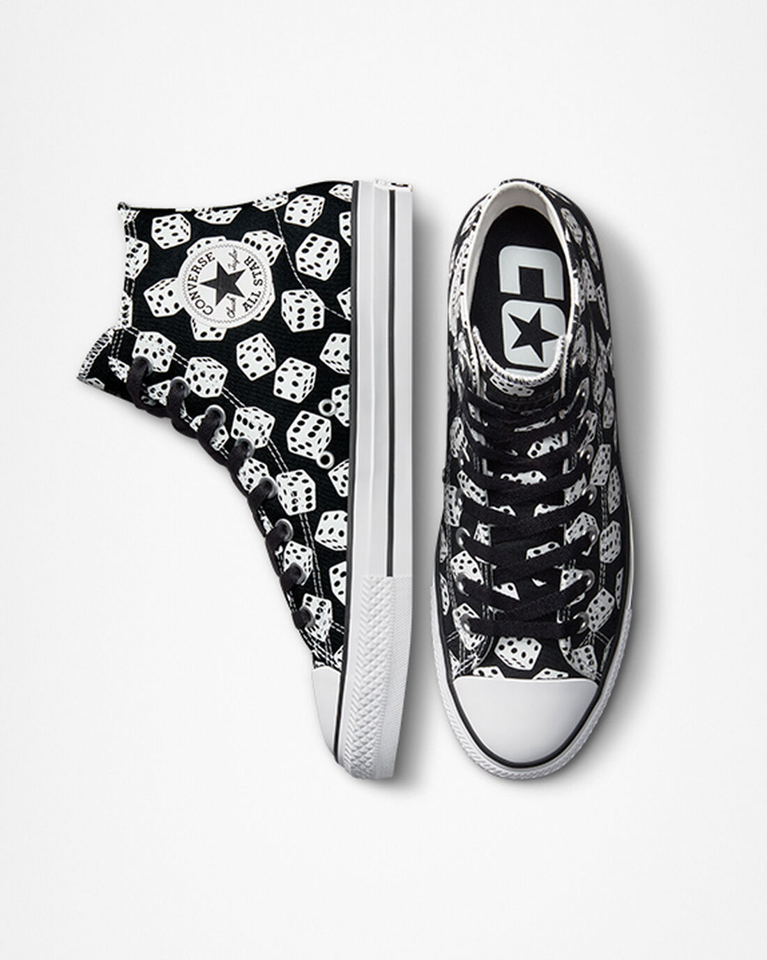 Converse Chuck Taylor All Star Pro Dice Női Deszkás Cipő Fekete/Fehér | HU57691