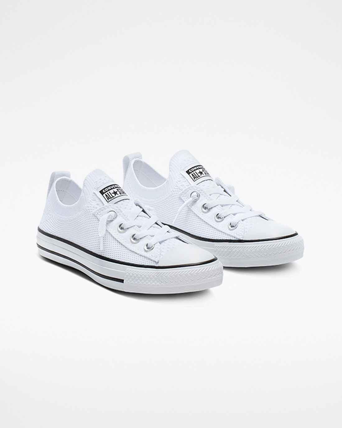 Converse Chuck Taylor All Star Shoreline Knit Női Tornacipő Fehér/Fekete/Fehér | HU87652