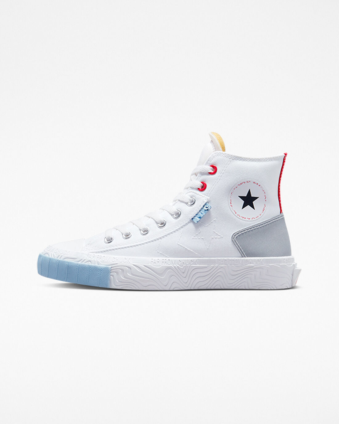 Converse Chuck Taylor Alt Star Reflective Shine Férfi Magasszárú Cipő Fehér/Piros/Kék | HU16748