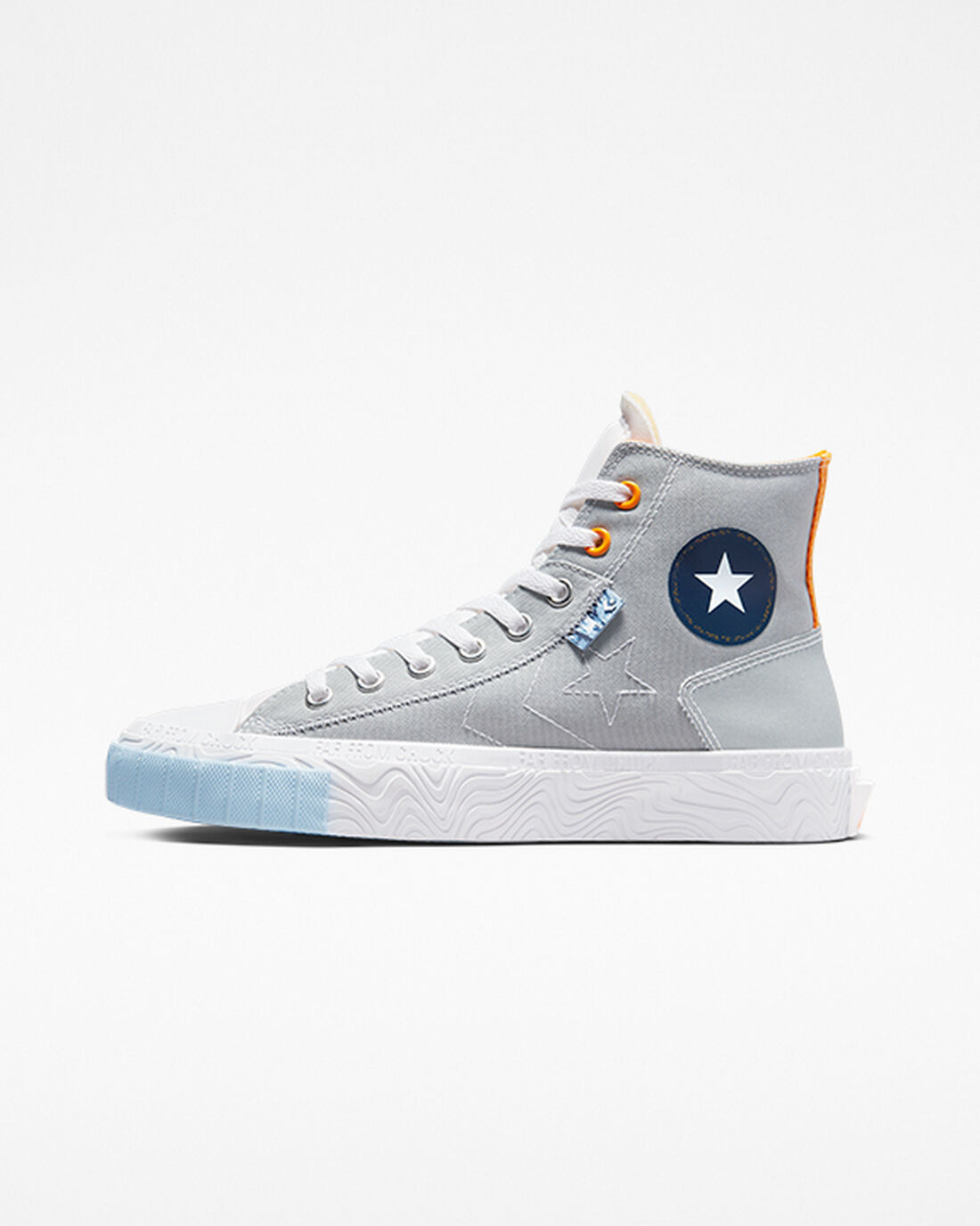 Converse Chuck Taylor Alt Star Reflective Shine Női Magasszárú Cipő Szürke/Fehér/Narancssárga | HU27364