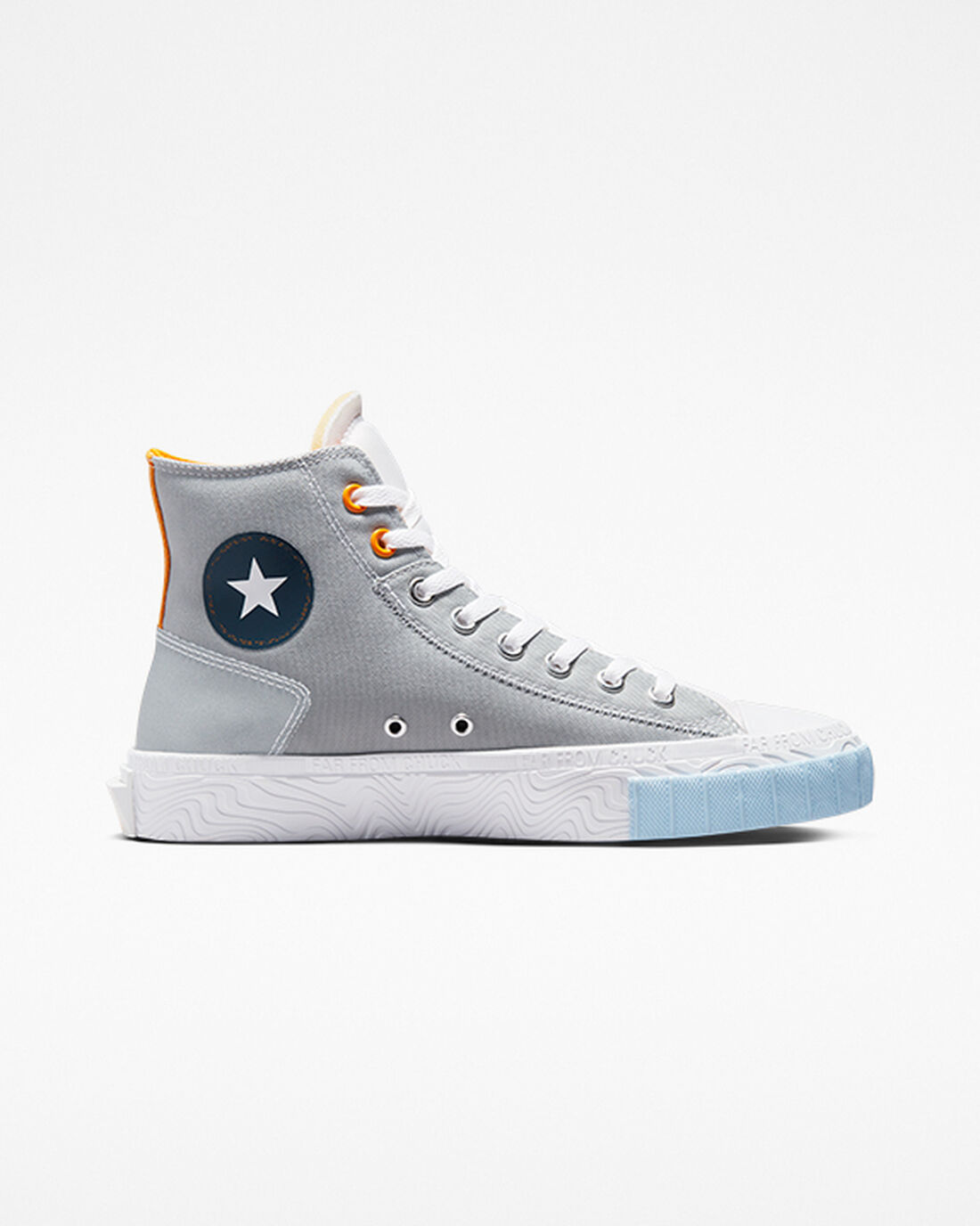 Converse Chuck Taylor Alt Star Reflective Shine Női Magasszárú Cipő Szürke/Fehér/Narancssárga | HU27364