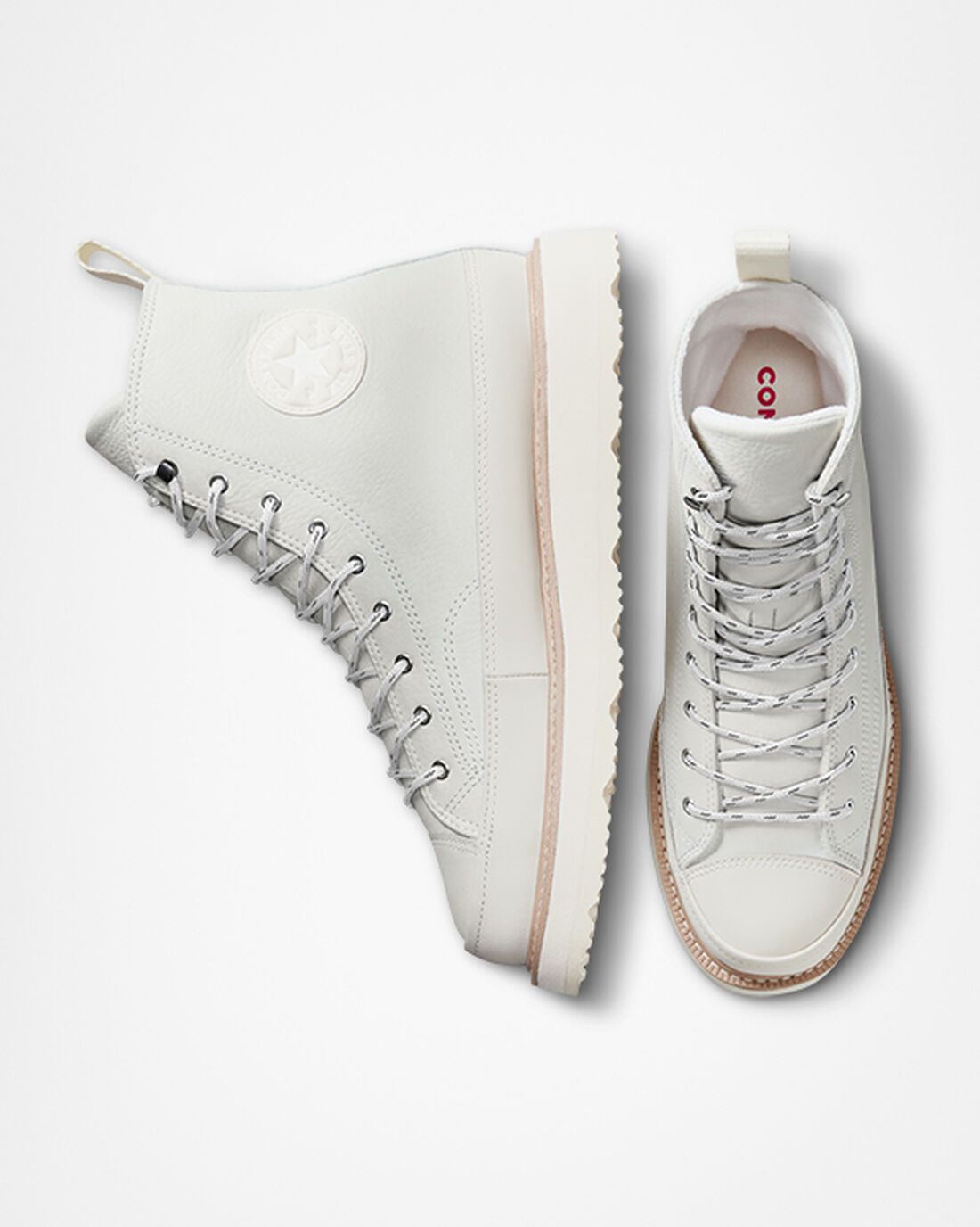 Converse Chuck Taylor Crafted Férfi Bakancs Bézs/Bézs Fehér/Rózsaszín | HU79860