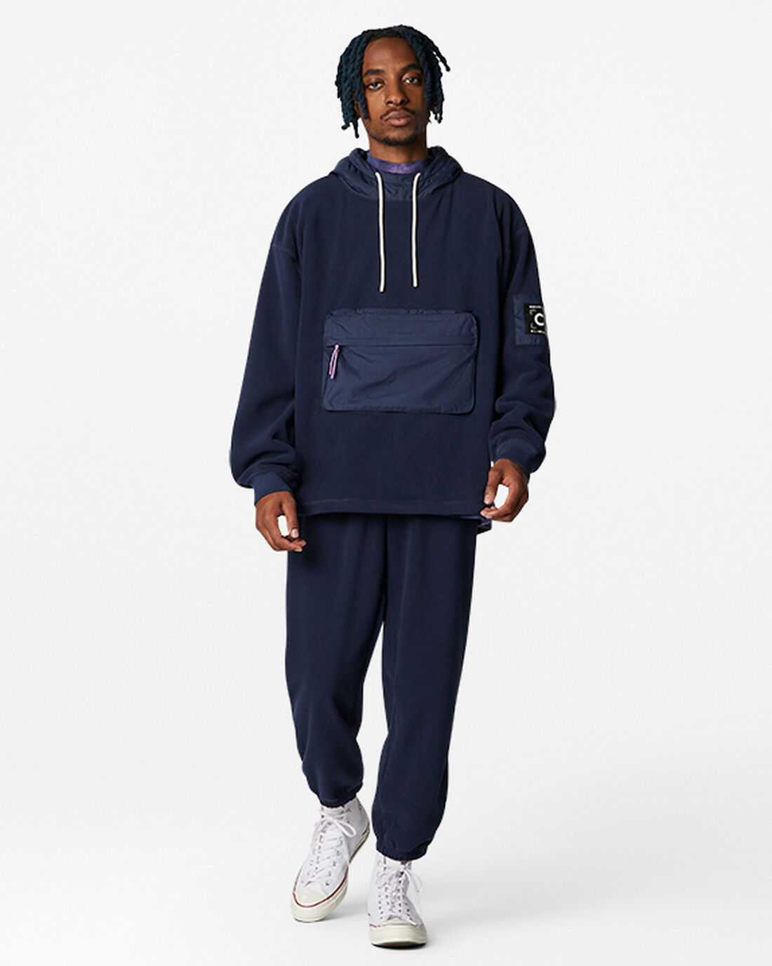 Converse Counter Climate Pullover Férfi Kapucnis Pulóver Obszidián | HU25064