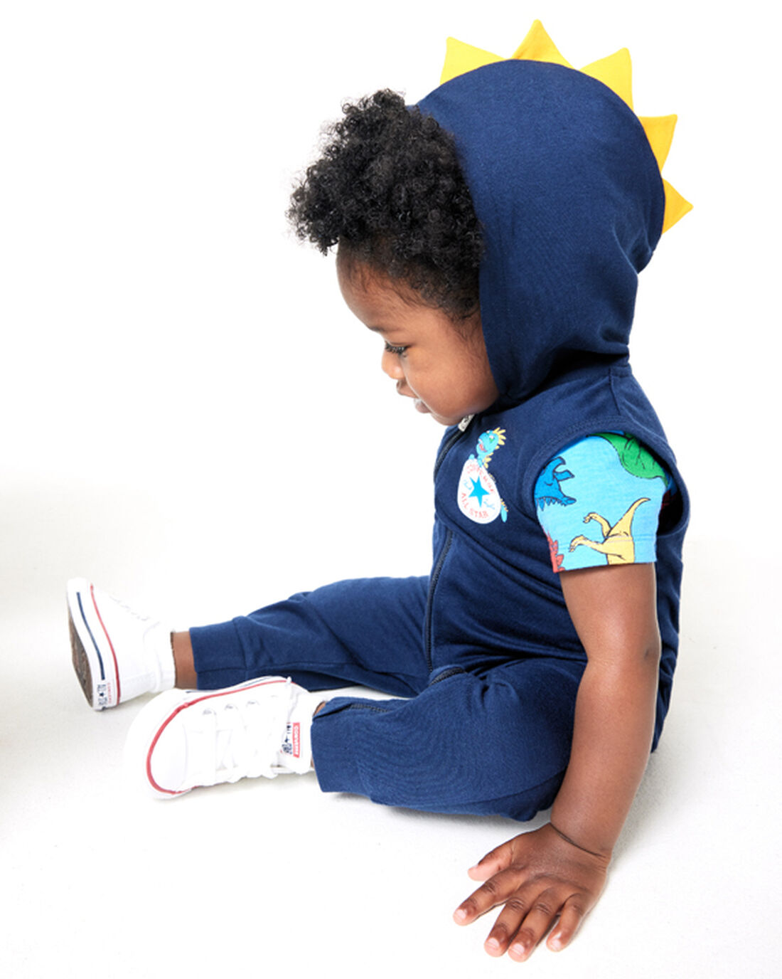 Converse Dino Explorer Csuklyás Coverall & Bodysuit Fiú Sets Sötétkék | HU41632