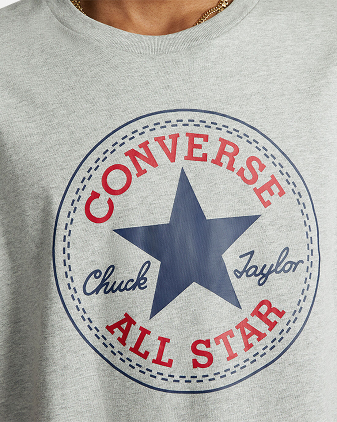 Converse Go-To All Star Patch Standard Fit Női Póló Szürke | HU81204