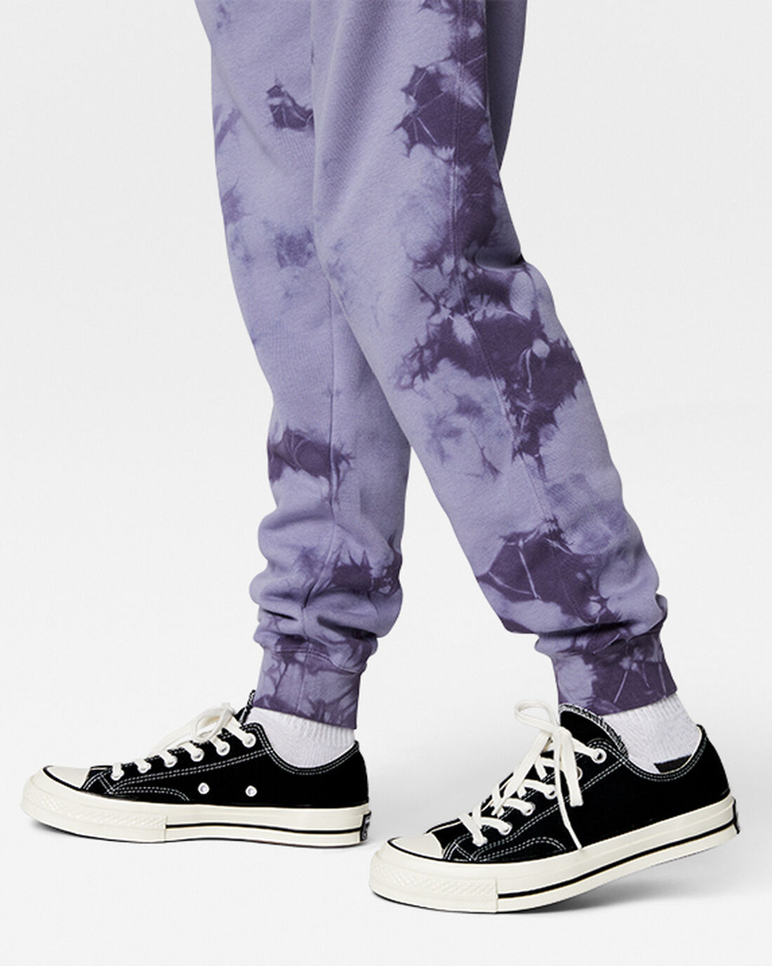 Converse Go-To Star Chevron Washed Standard Fit Női Jogger Nadrág Lila | HU12879