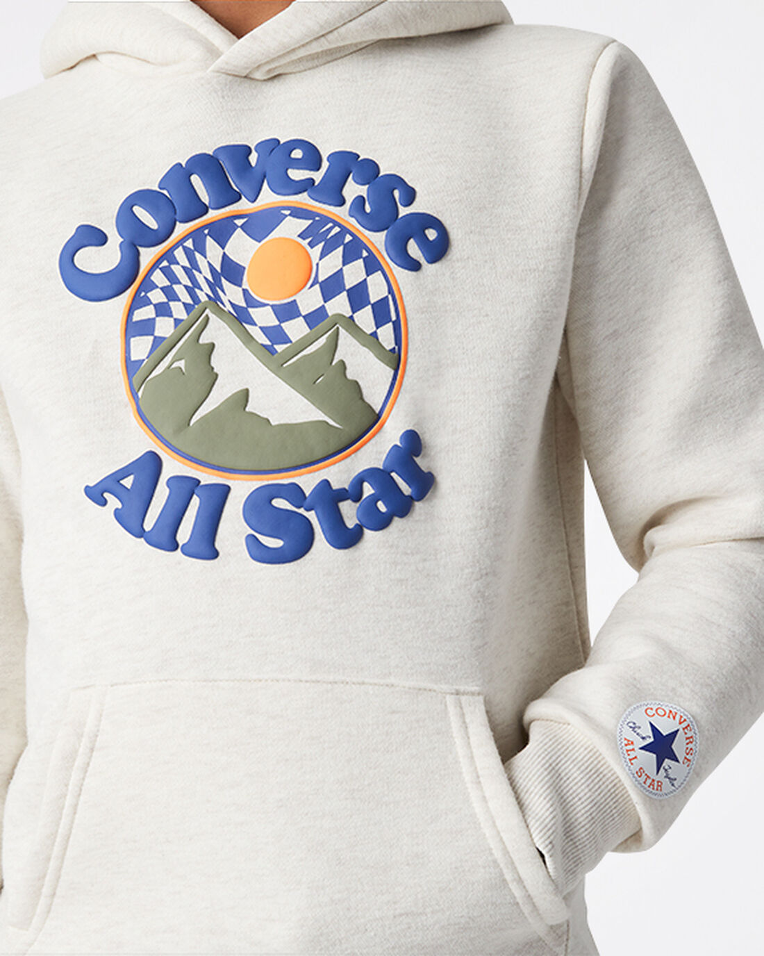 Converse Into The Wild Fleece Pullover Fiú Kapucnis Pulóver Bézs | HU31654